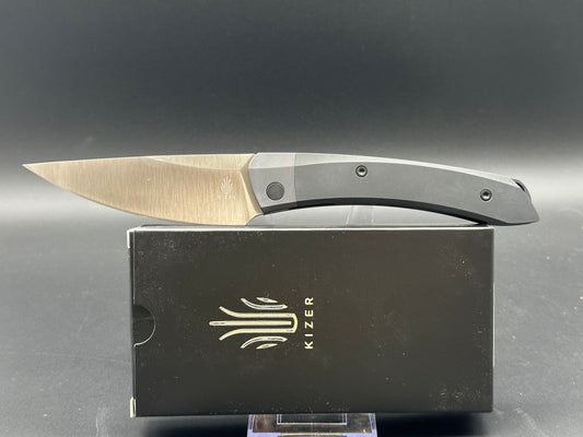 KIZER MOMO POCKET KNIFE 154CM BLADE LINER LOCK ALUMINIUM HANDLE V4663C1