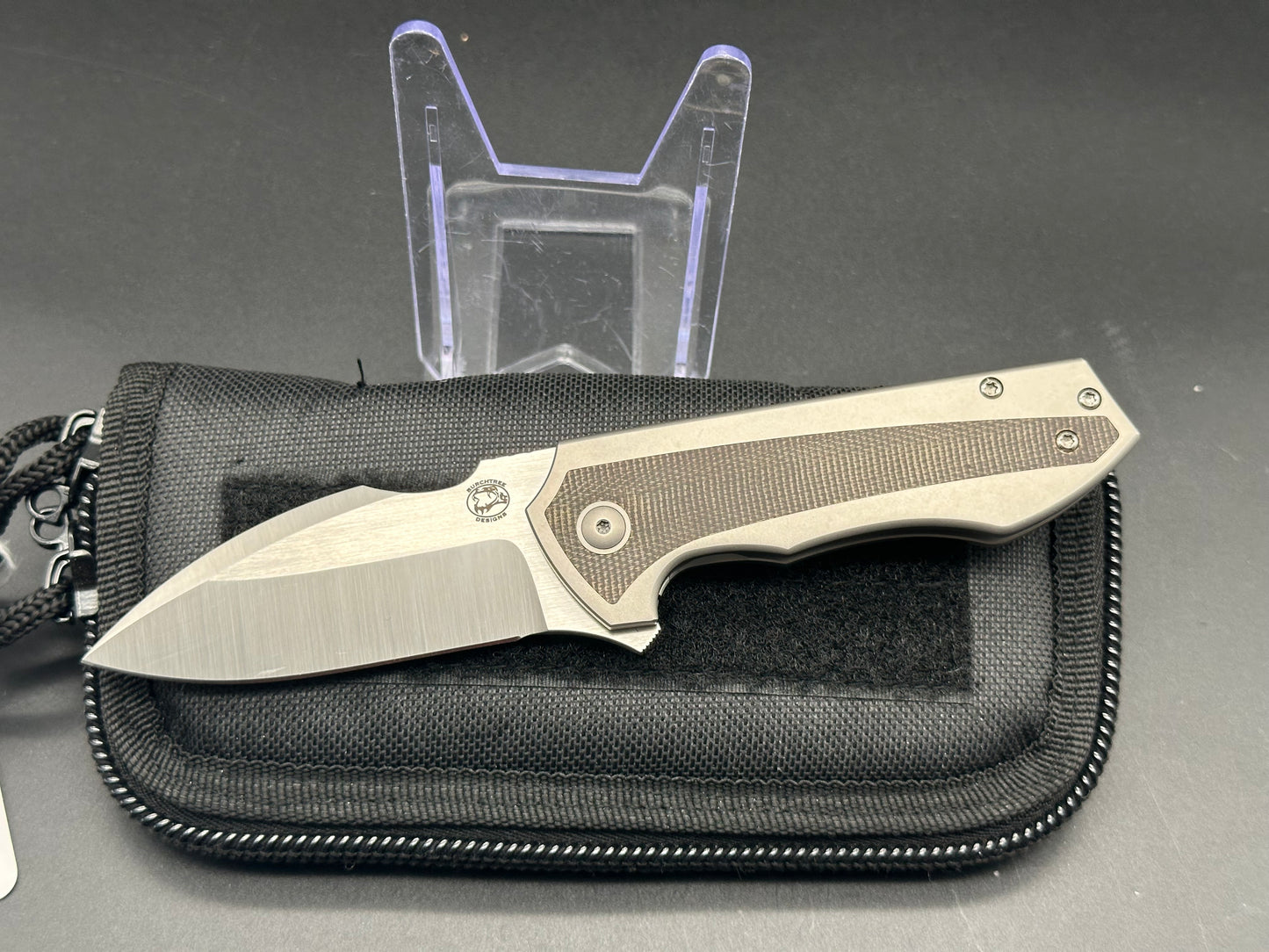 Burchtree Designs Euclid green micarta M390