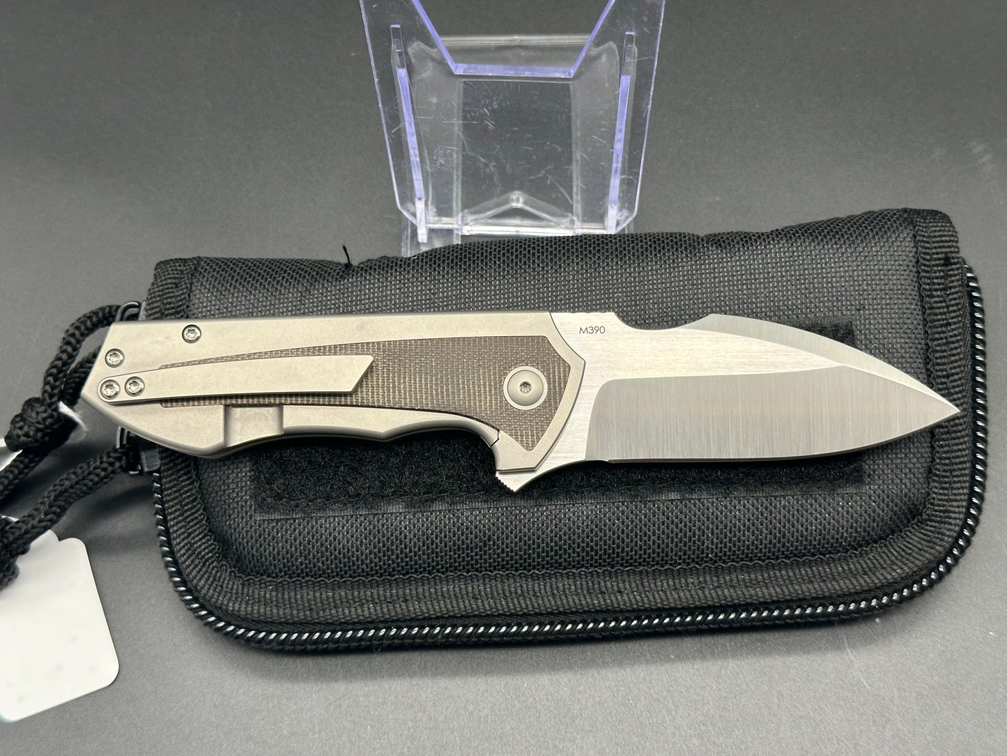 Burchtree Designs Euclid green micarta M390