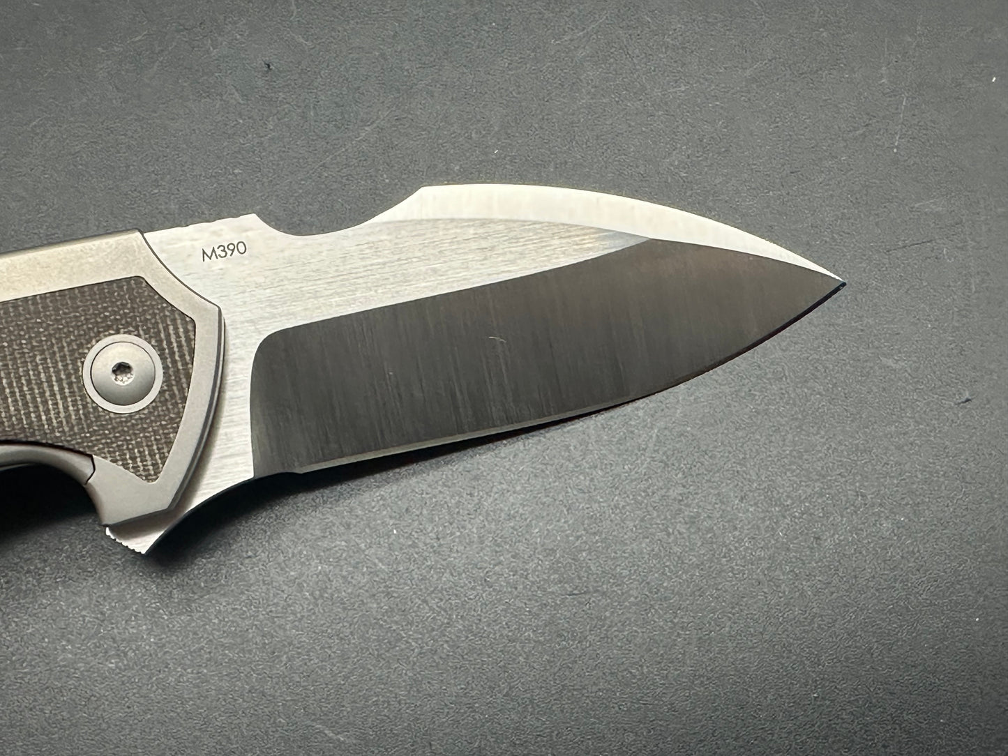 Burchtree Designs Euclid green micarta M390