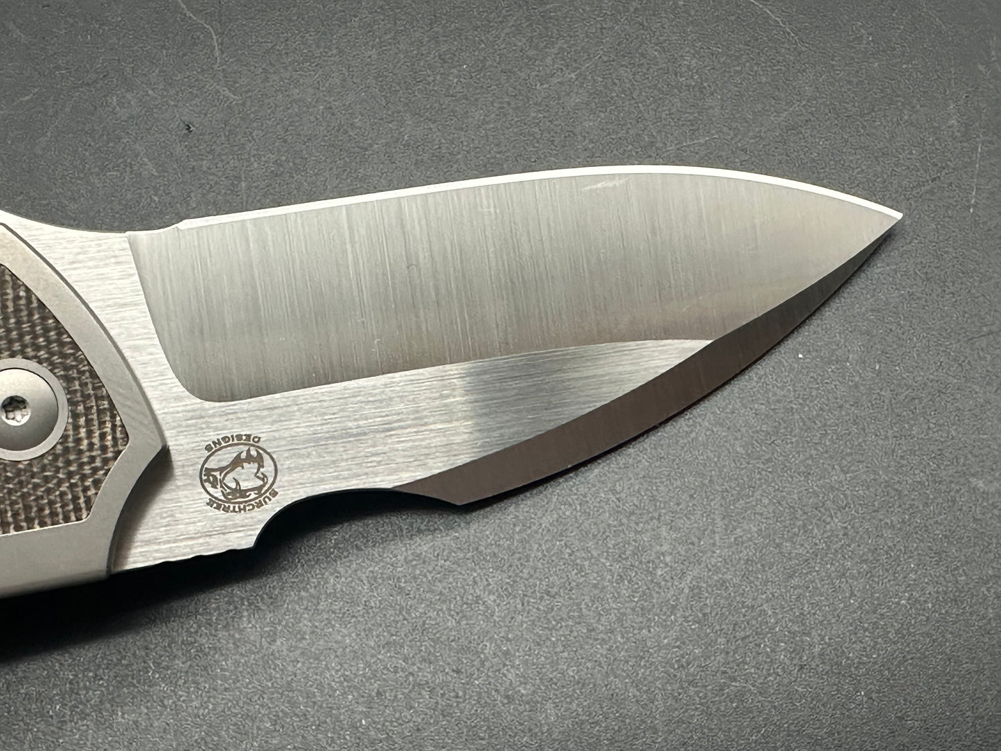 Burchtree Designs Euclid green micarta M390