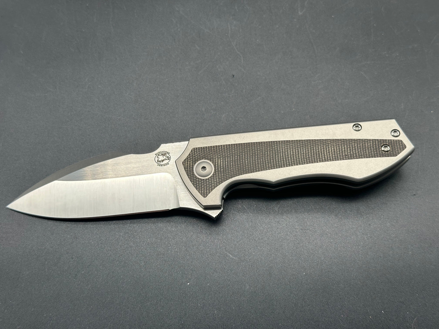 Burchtree Designs Euclid green micarta M390