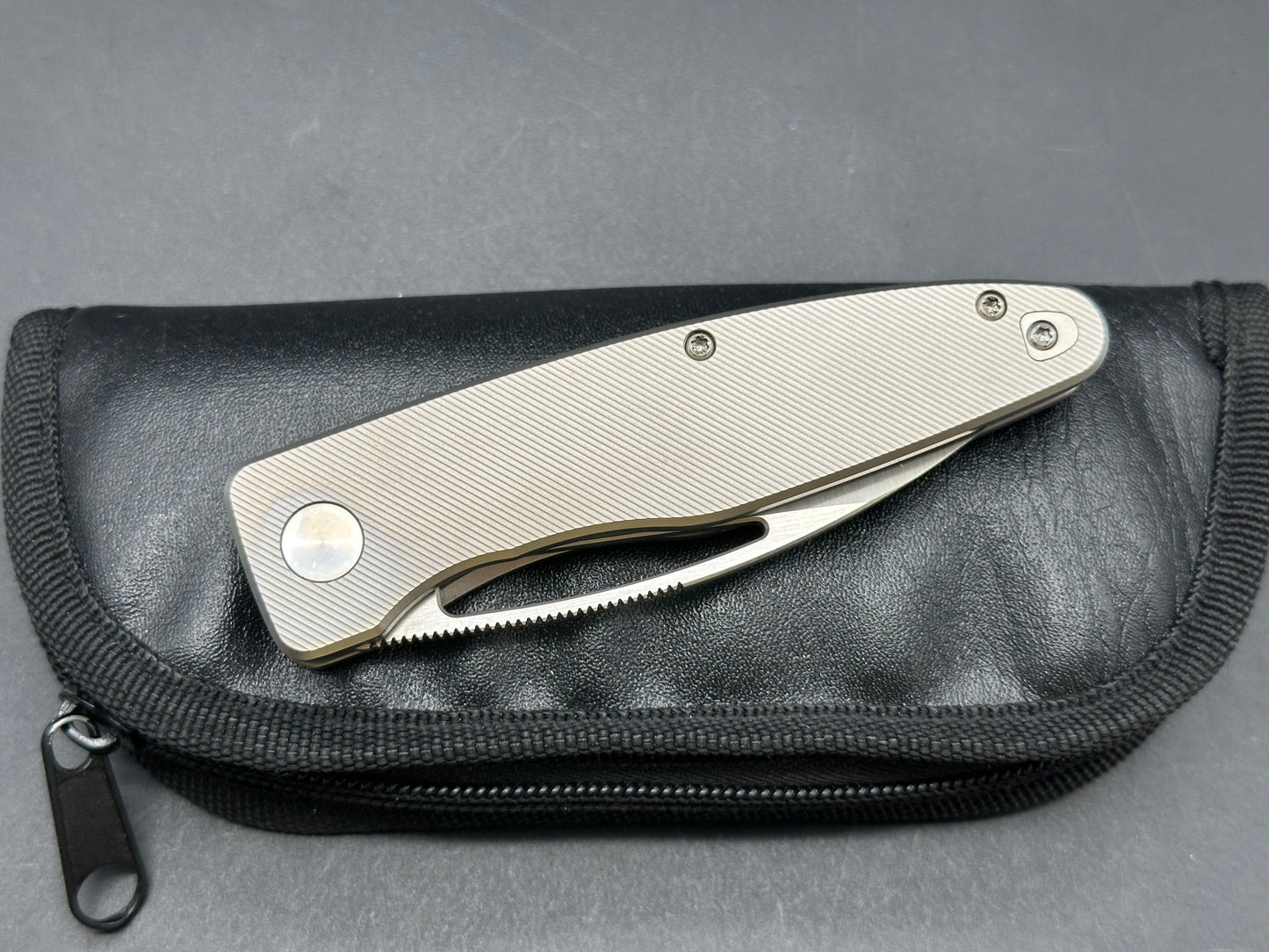 PKW Wharnetac CPM20cv hollow grind titanium handle