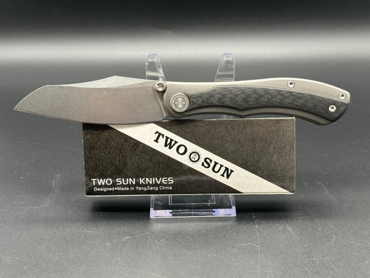 Twosun TS311 Nightmorning Design titanium/CF handle w/14c28n