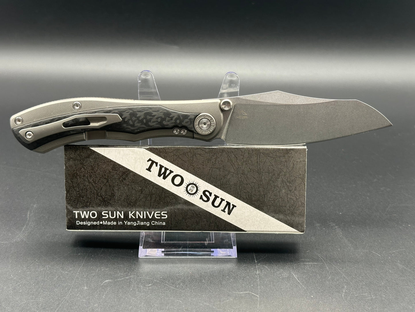 Twosun TS311 Nightmorning Design titanium/CF handle w/14c28n