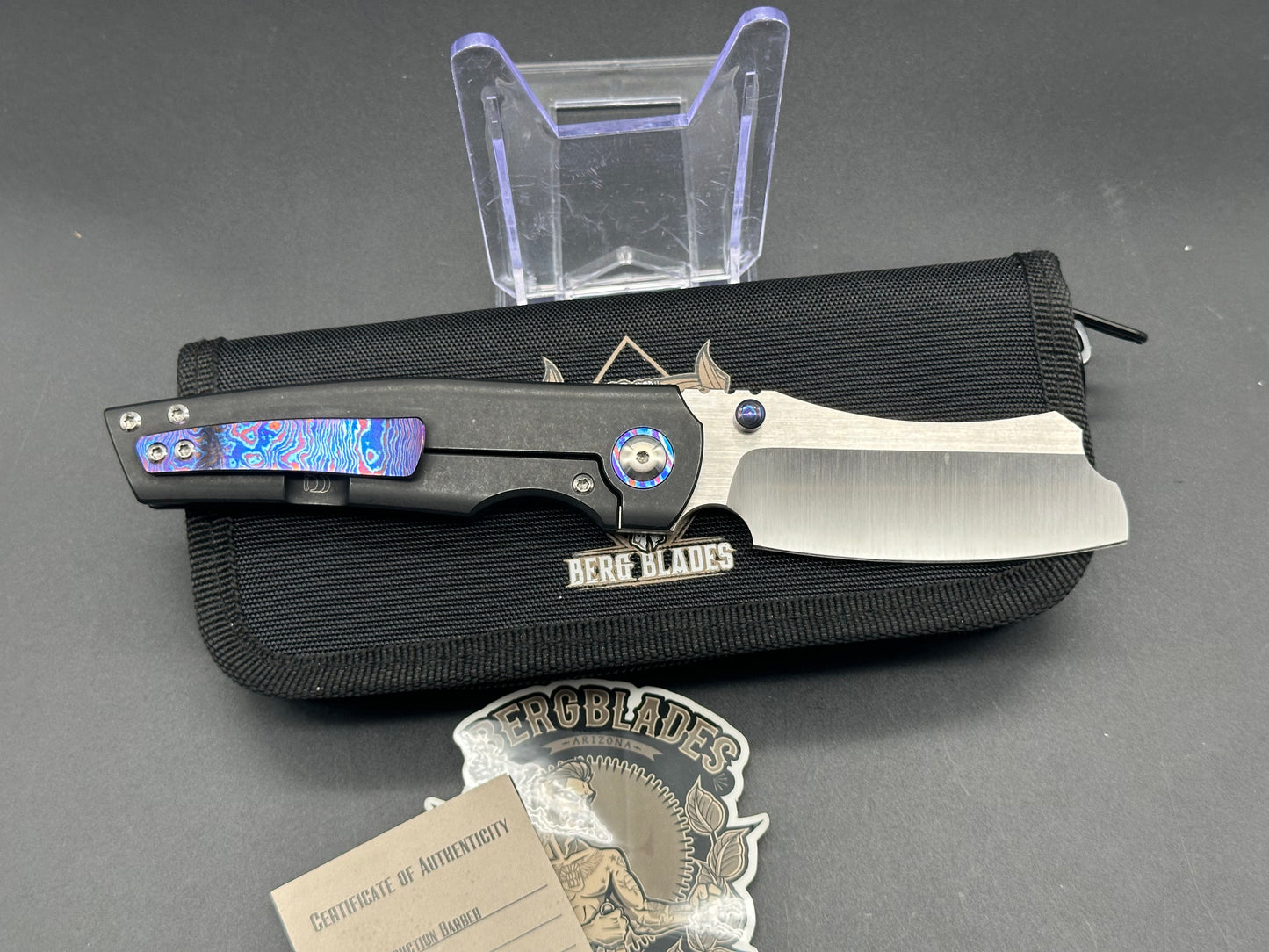 Berg Barber m390 Zirconium scales, thumb studs, collars and back spacer 41 of 50