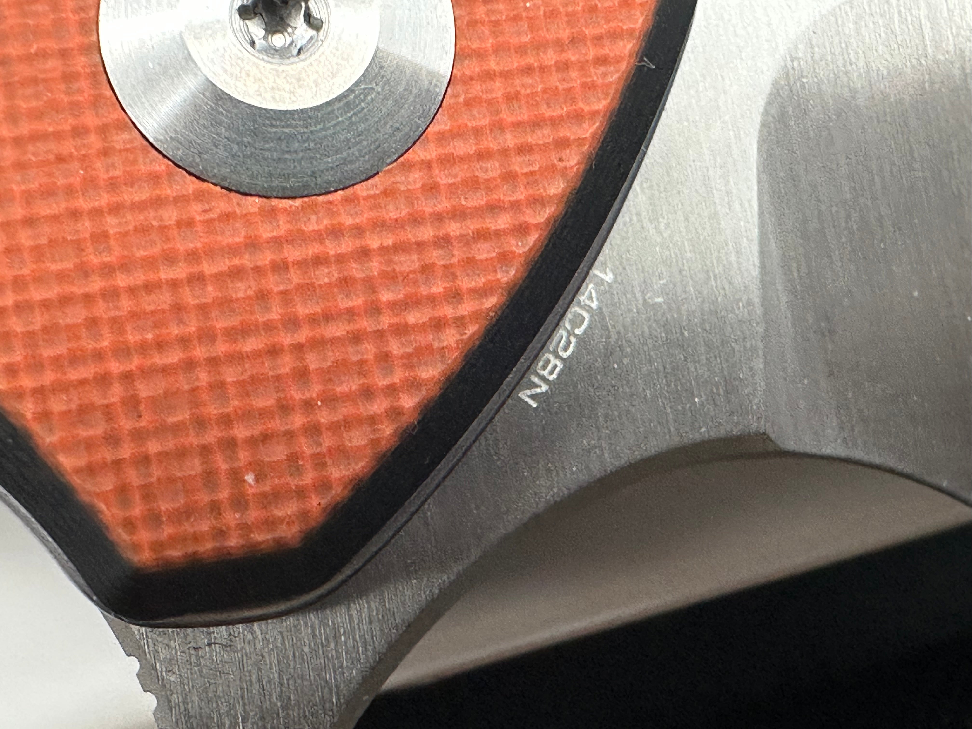 CIVIVI VEXRON FOLDING KNIFE MILLED ORANGE/BLACK G10 HANDLE 14C28N PLAIN EDGE SATIN FINISH