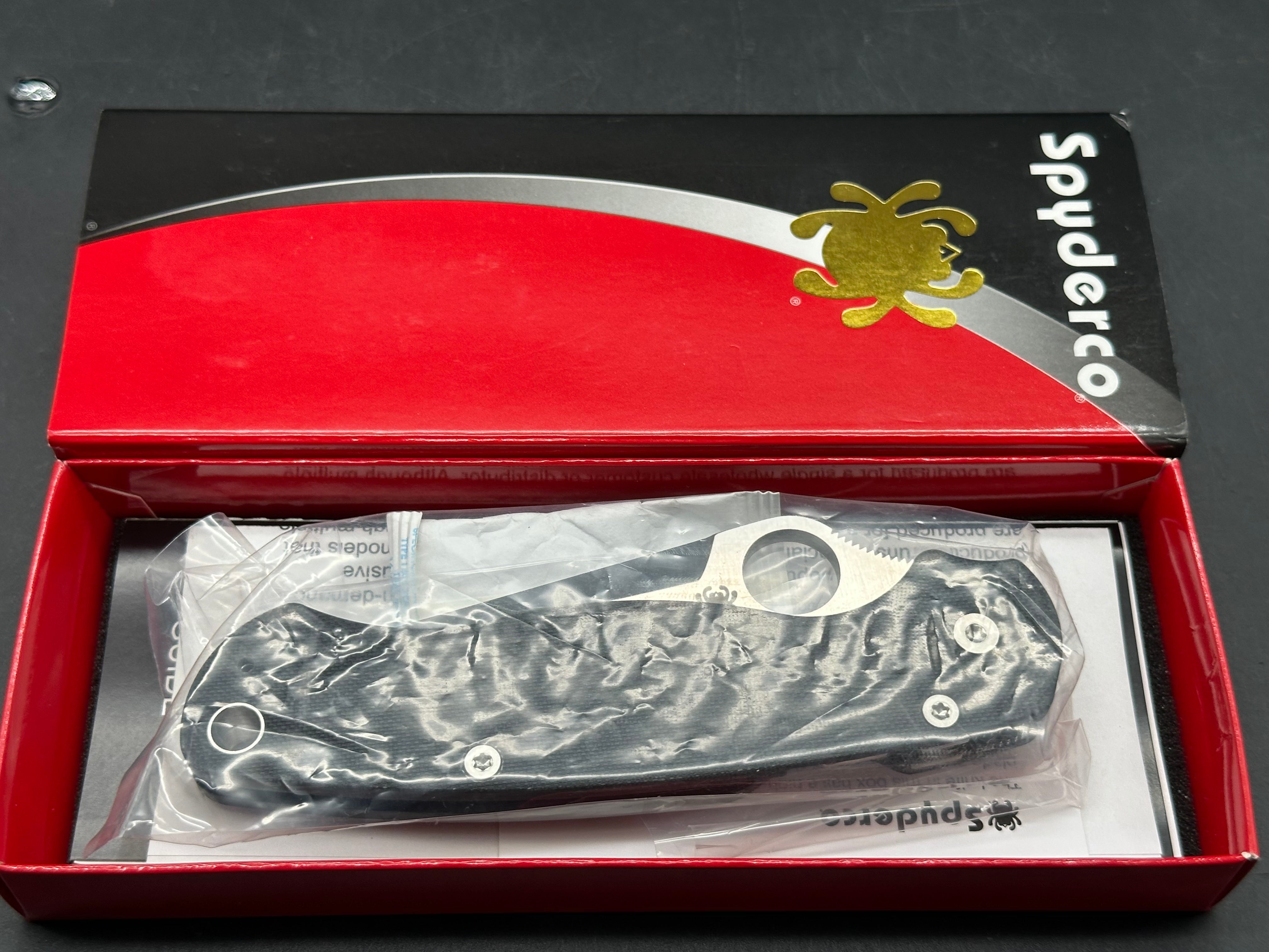 Spyderco Paramilitary 2 Tanto Compression Lock Knife Black G-10 (3.4" Satin M4)