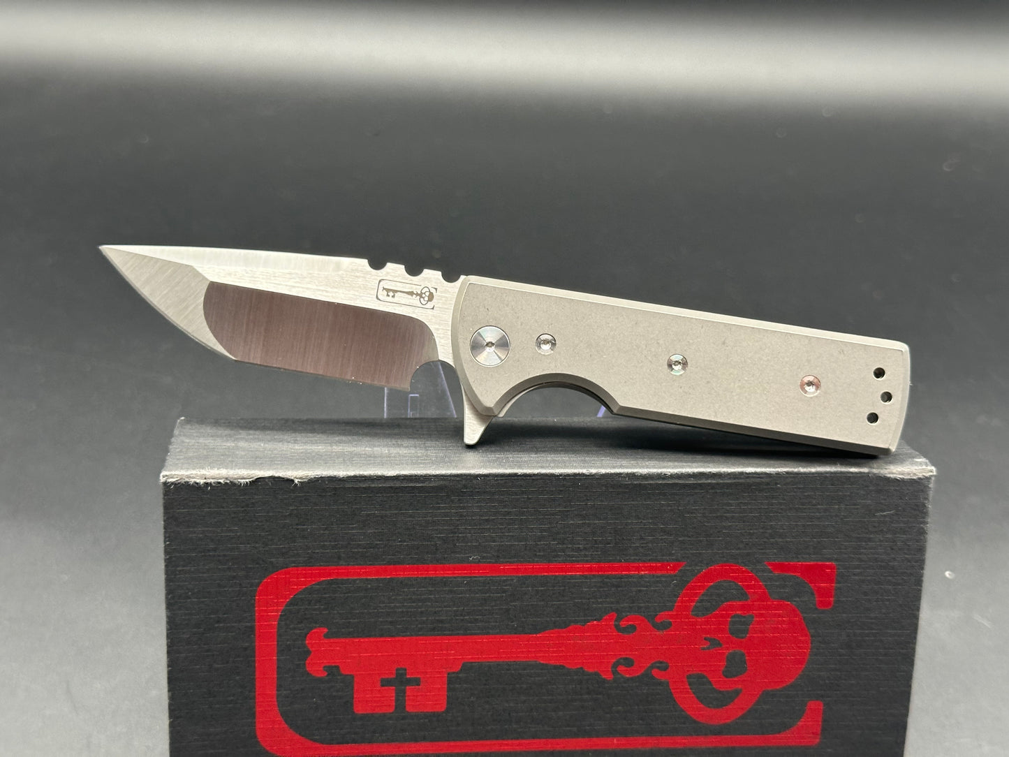 Chaves T.A.K. Liner Lock Knife Drop Point Titanium (2.75" Satin M390)