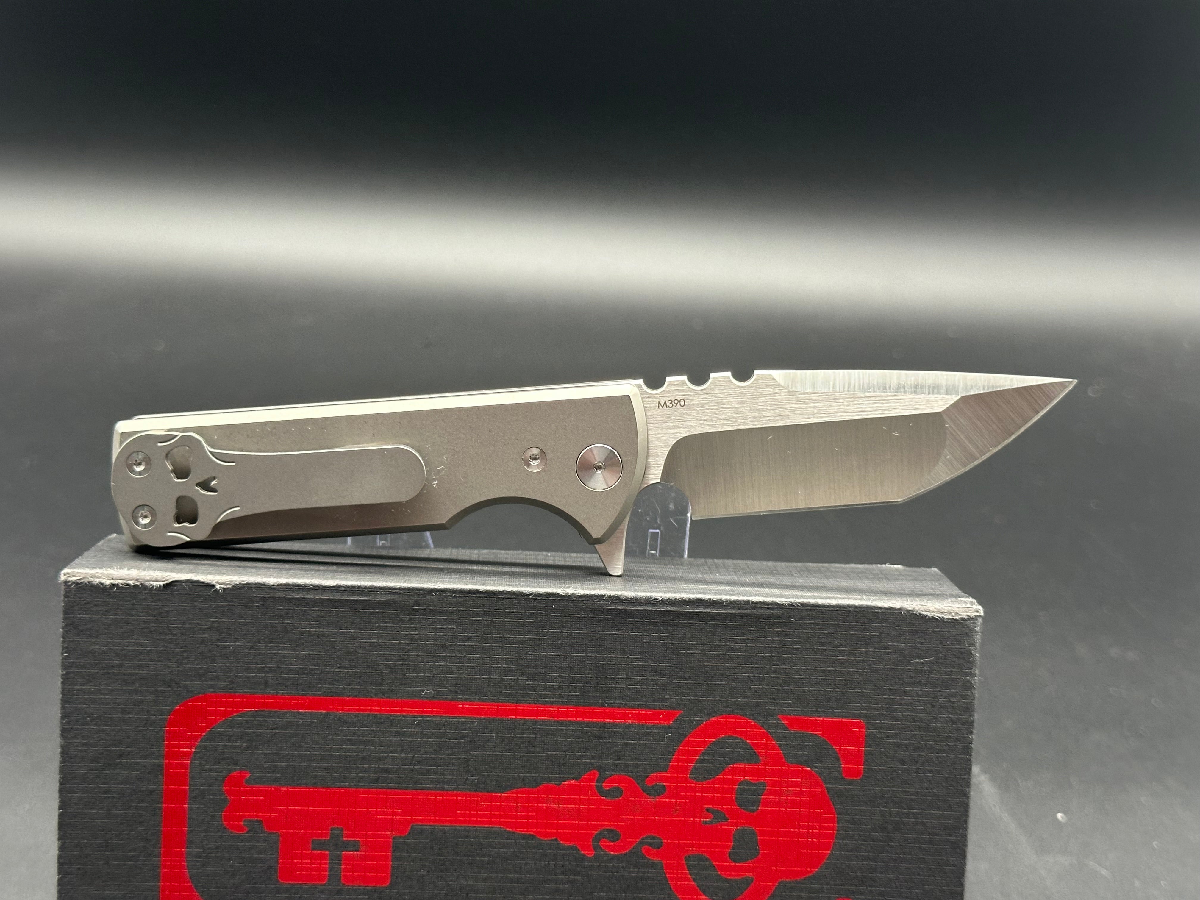 Chaves T.A.K. Liner Lock Knife Drop Point Titanium (2.75" Satin M390)