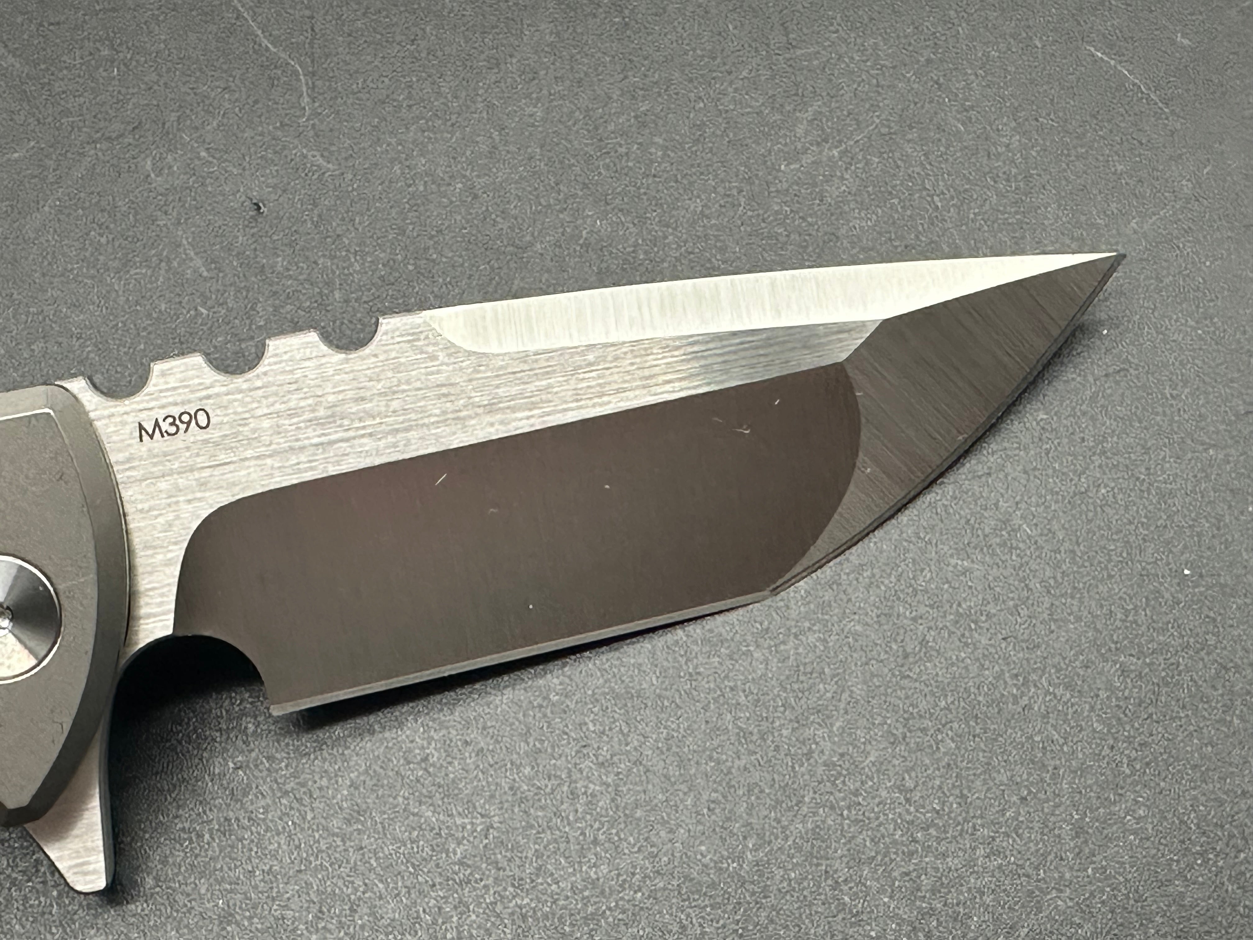 Chaves T.A.K. Liner Lock Knife Drop Point Titanium (2.75" Satin M390)