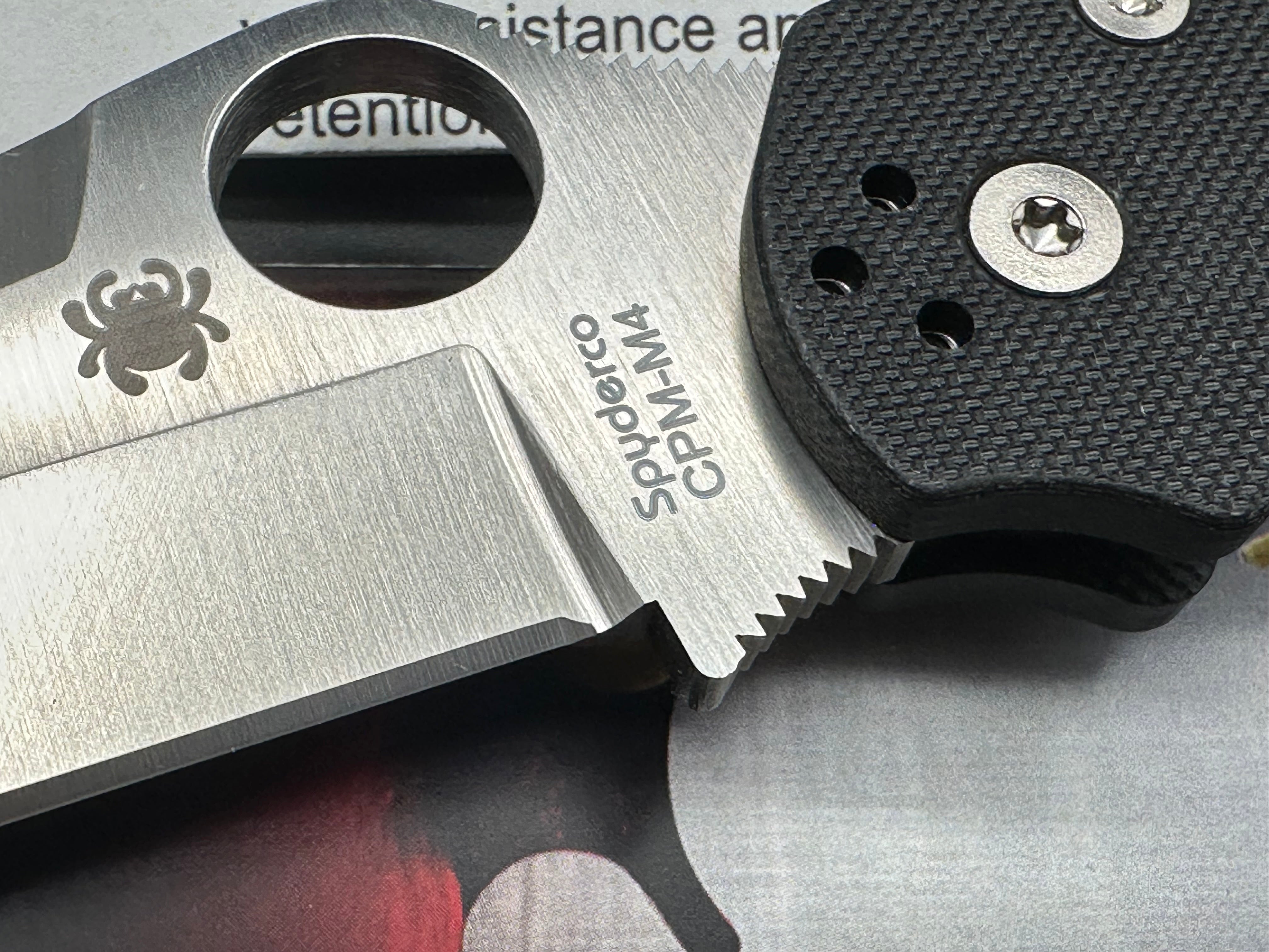 Spyderco Paramilitary 2 Tanto Compression Lock Knife Black G-10 (3.4" Satin M4)
