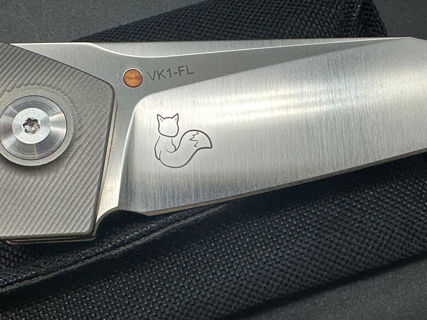 Kizer Steven Kempa VK1-FL Flipper Knife Titanium (3.3" Satin) KI4565