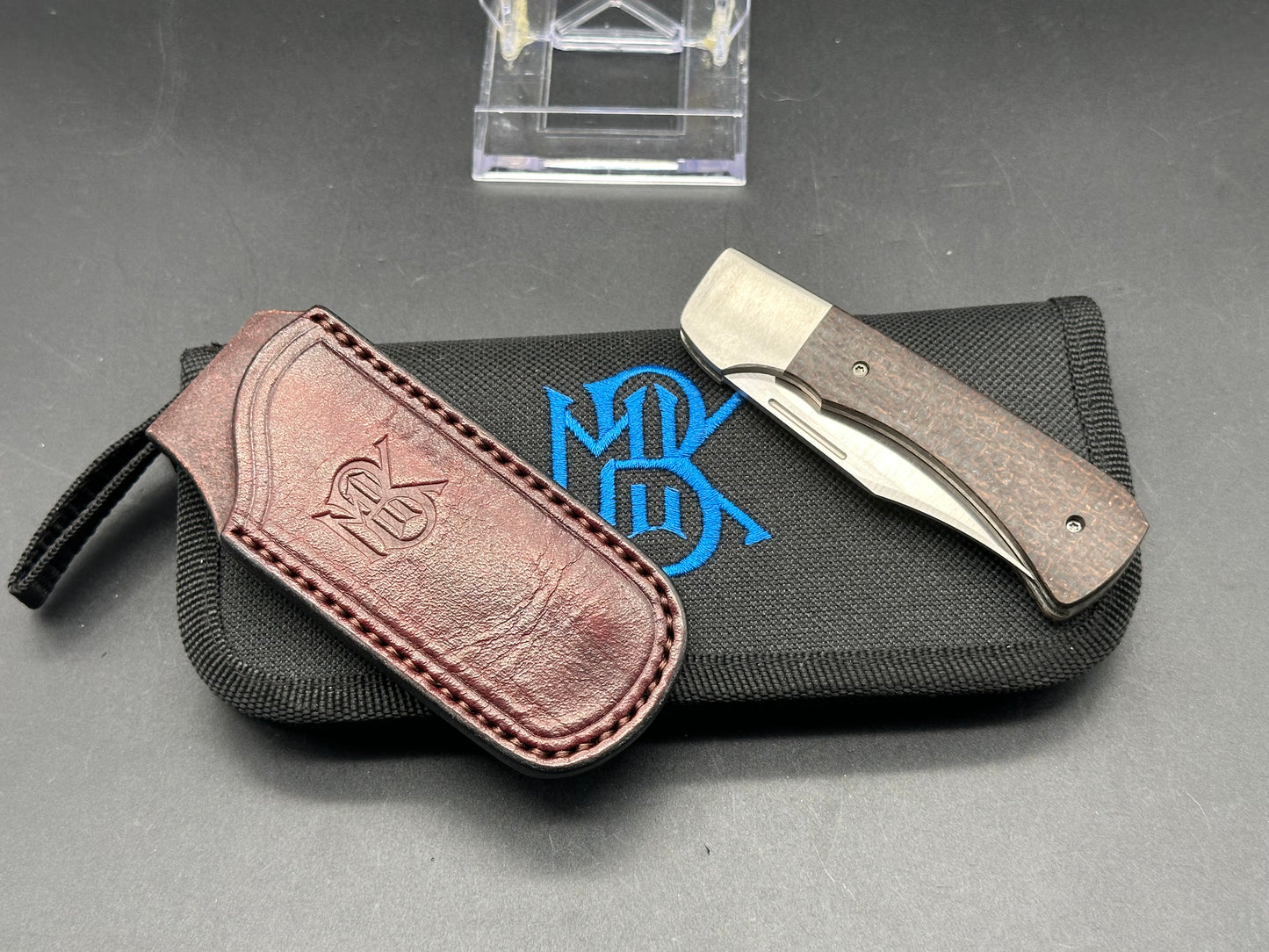 MBK (Monterey Bay Knives) Iron Horse micarta scales w/K390 blade