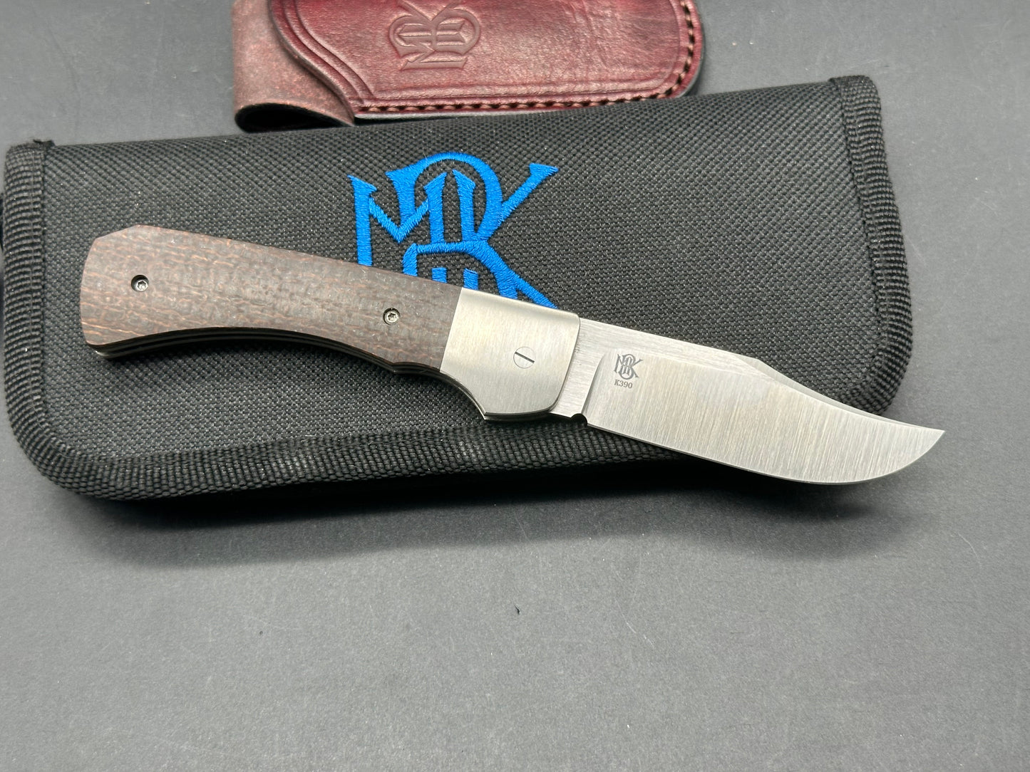 MBK (Monterey Bay Knives) Iron Horse micarta scales w/K390 blade