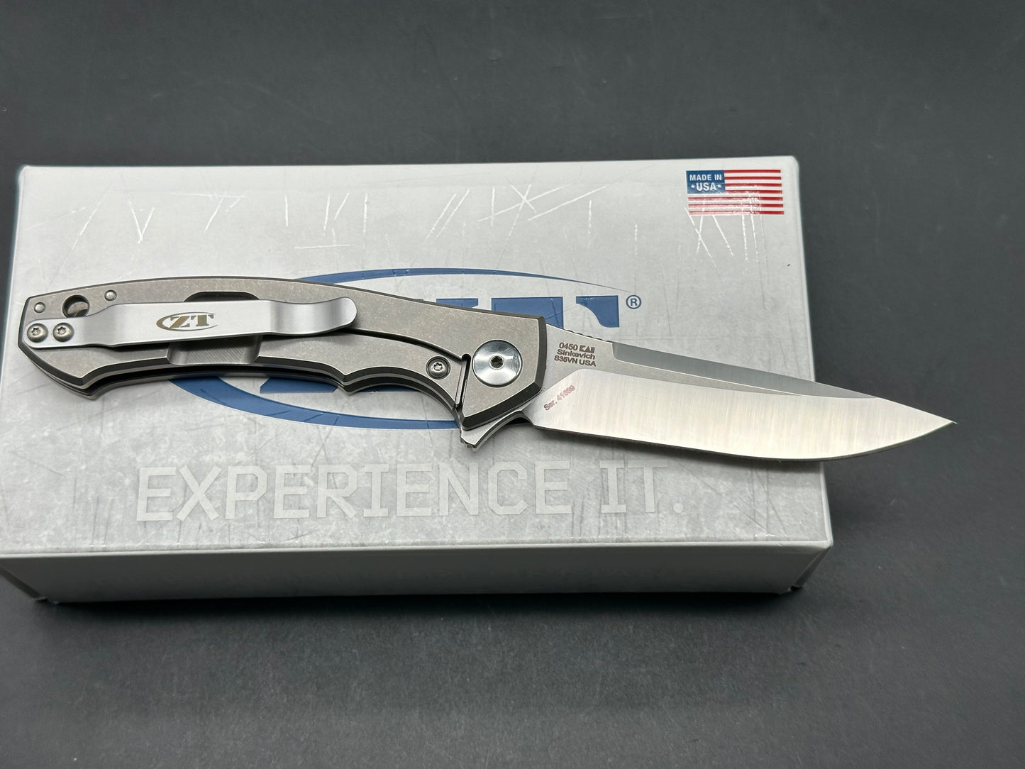 ZERO TOLERANCE 0450 SINKEVICH FLIPPER TITANIUM HANDLE