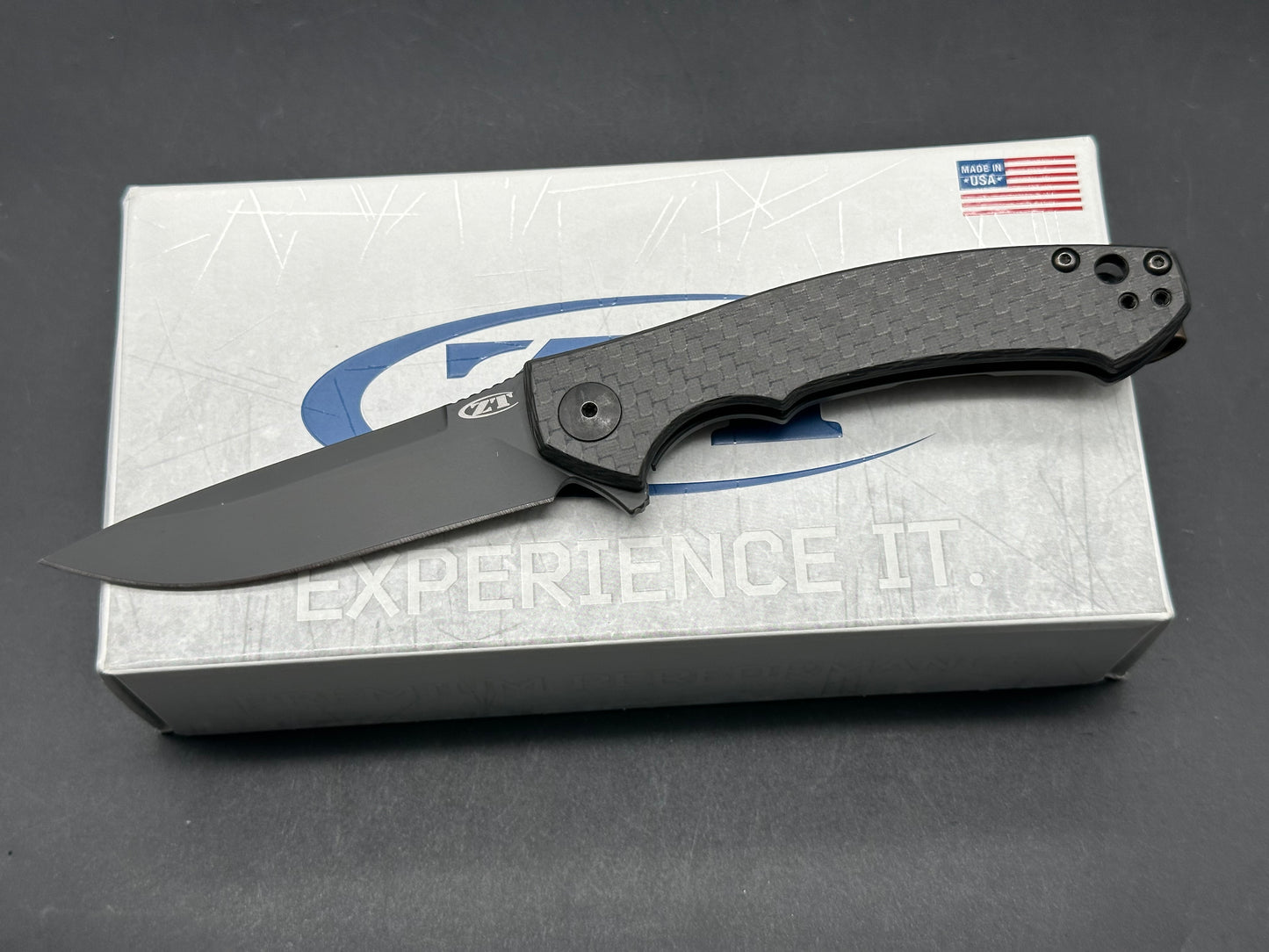 Zero Tolerance Sinkevich 0450CF Flipper Knife Carbon Fiber (3.25" Black)