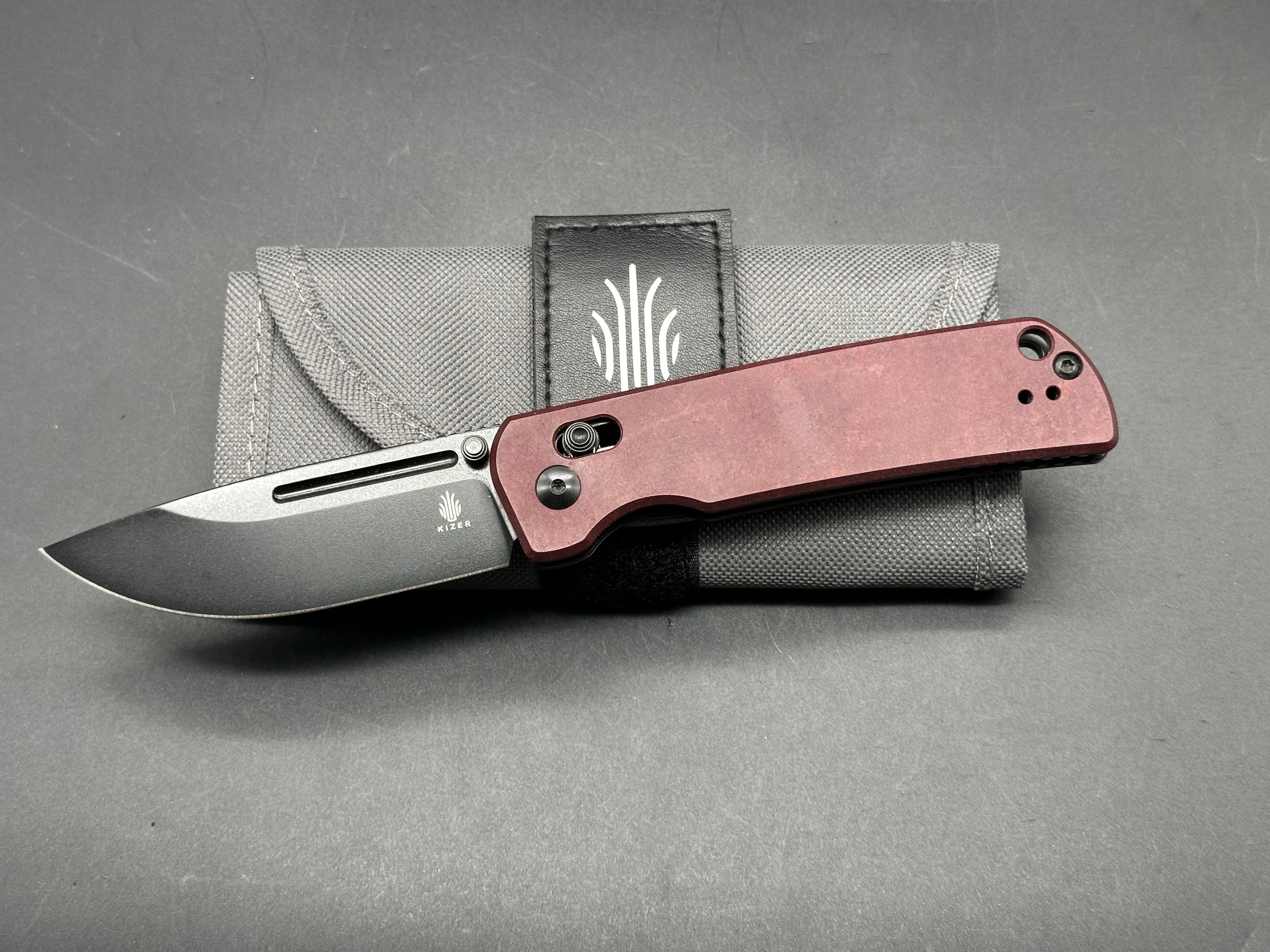 Kizer Escort red Richlite scales