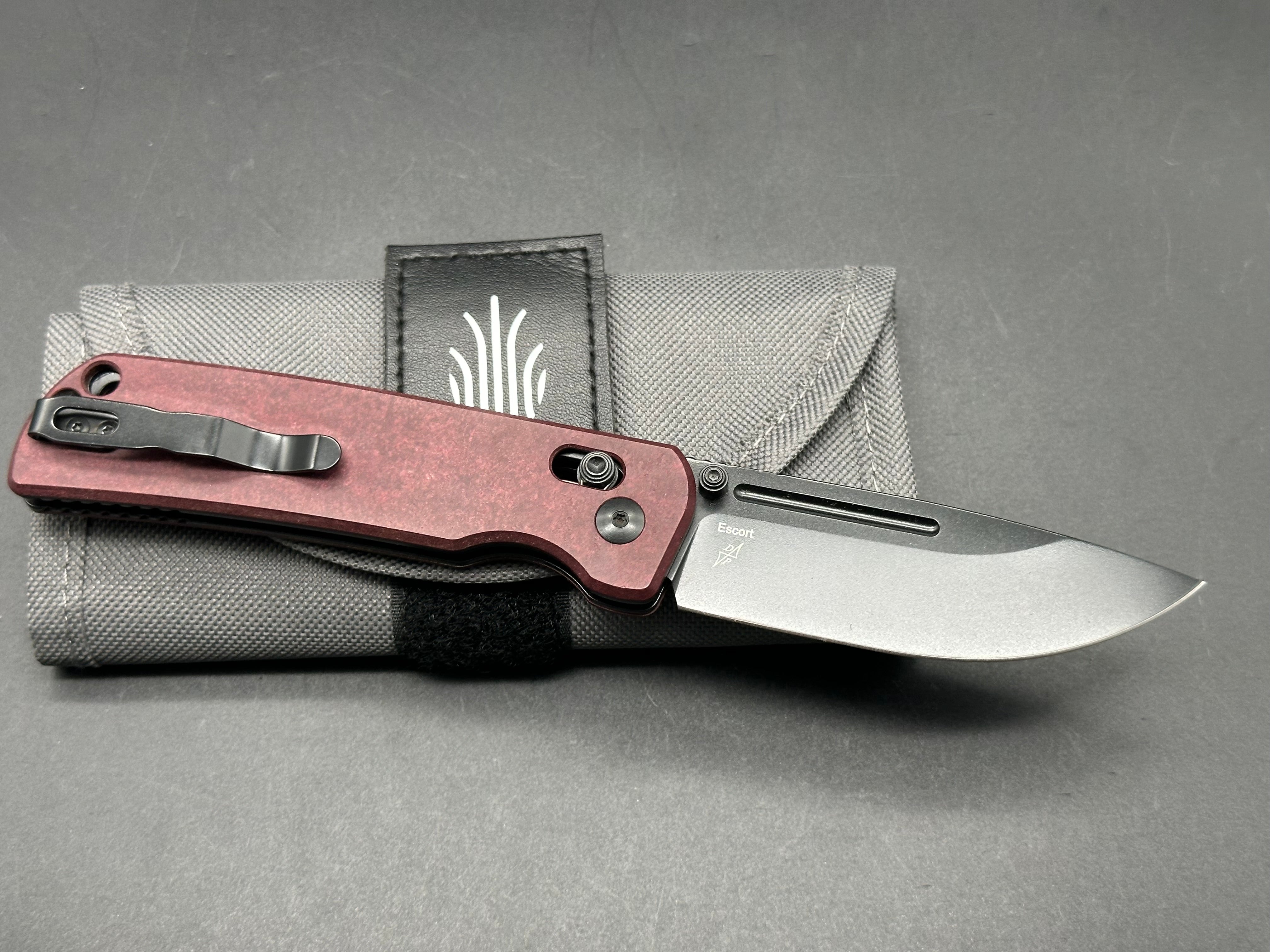 Kizer Escort red Richlite scales