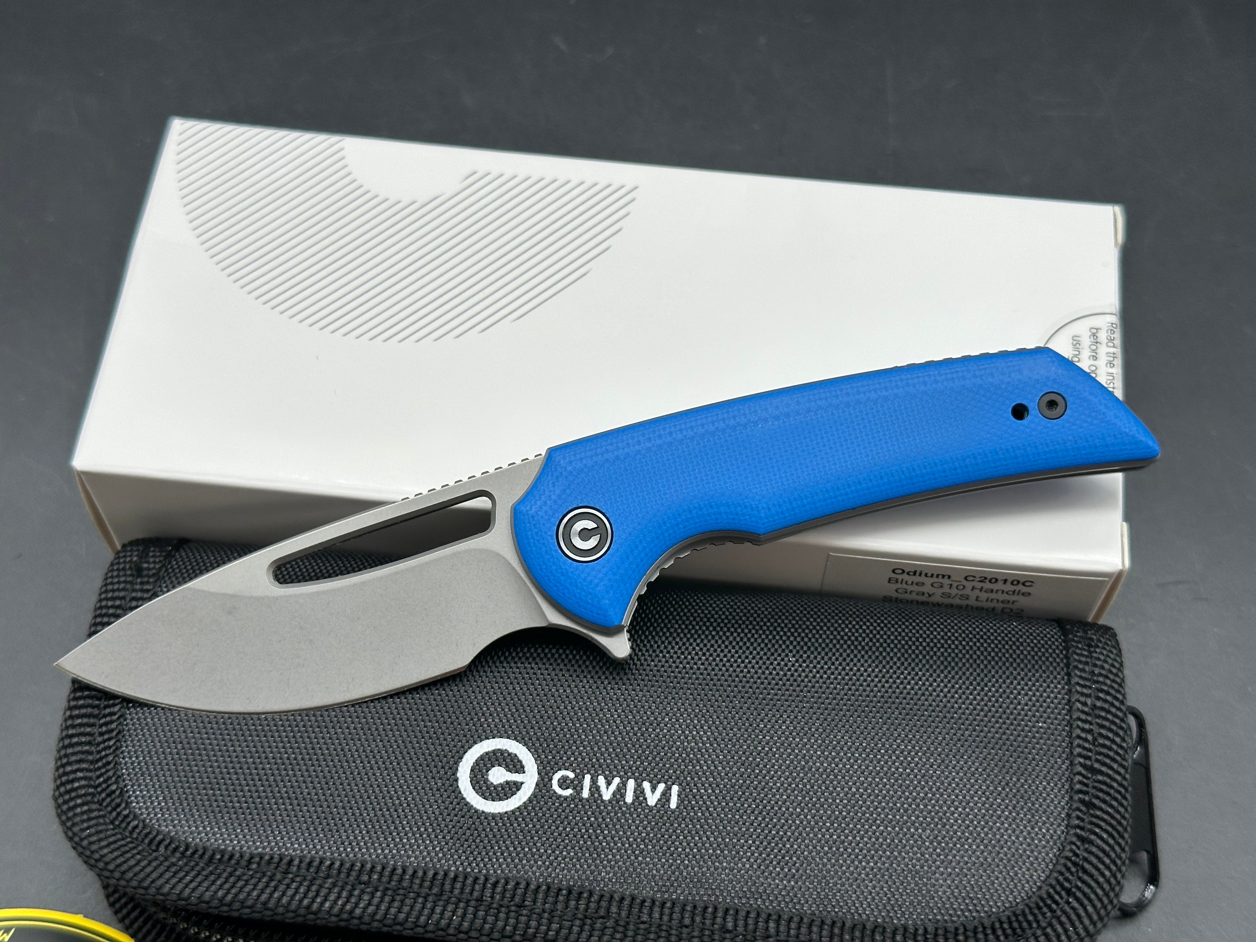 CIVIVI Ferrum Forge Odium Liner Lock Knife Blue G-10 (2.6" Stonewash)