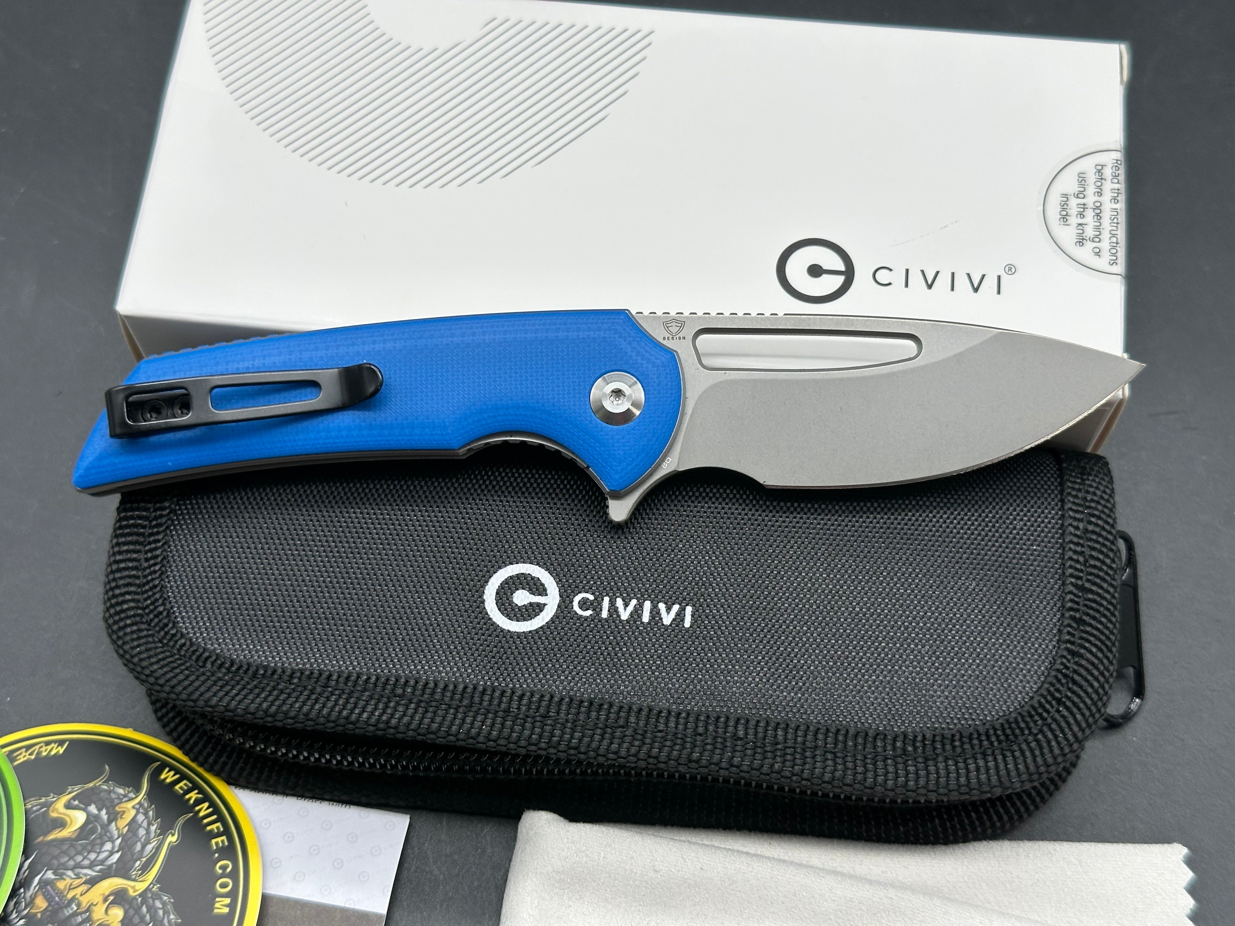 CIVIVI Ferrum Forge Odium Liner Lock Knife Blue G-10 (2.6" Stonewash)