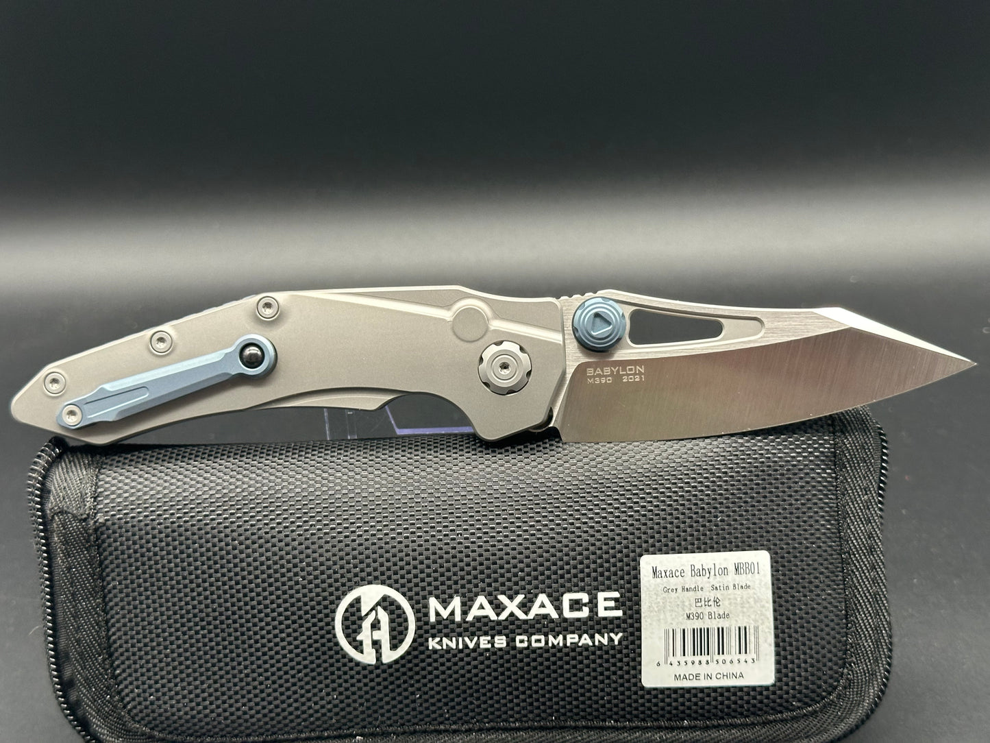 Maxace MBB01 "Babylon" , M390 Satin, gray TI