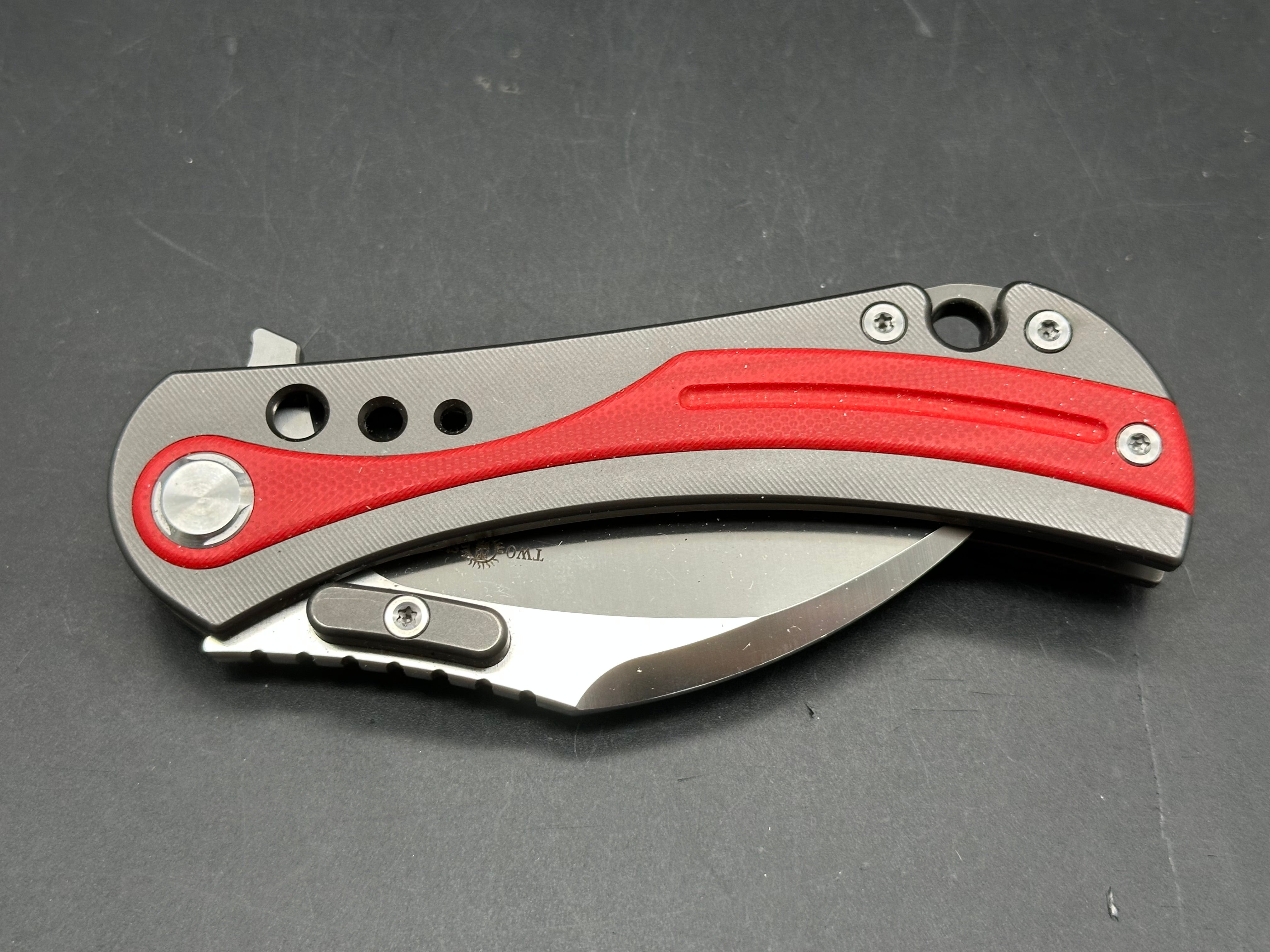 Two Sun TS 355/ Wong Design/D2 satin blade/titanium and g10 handle