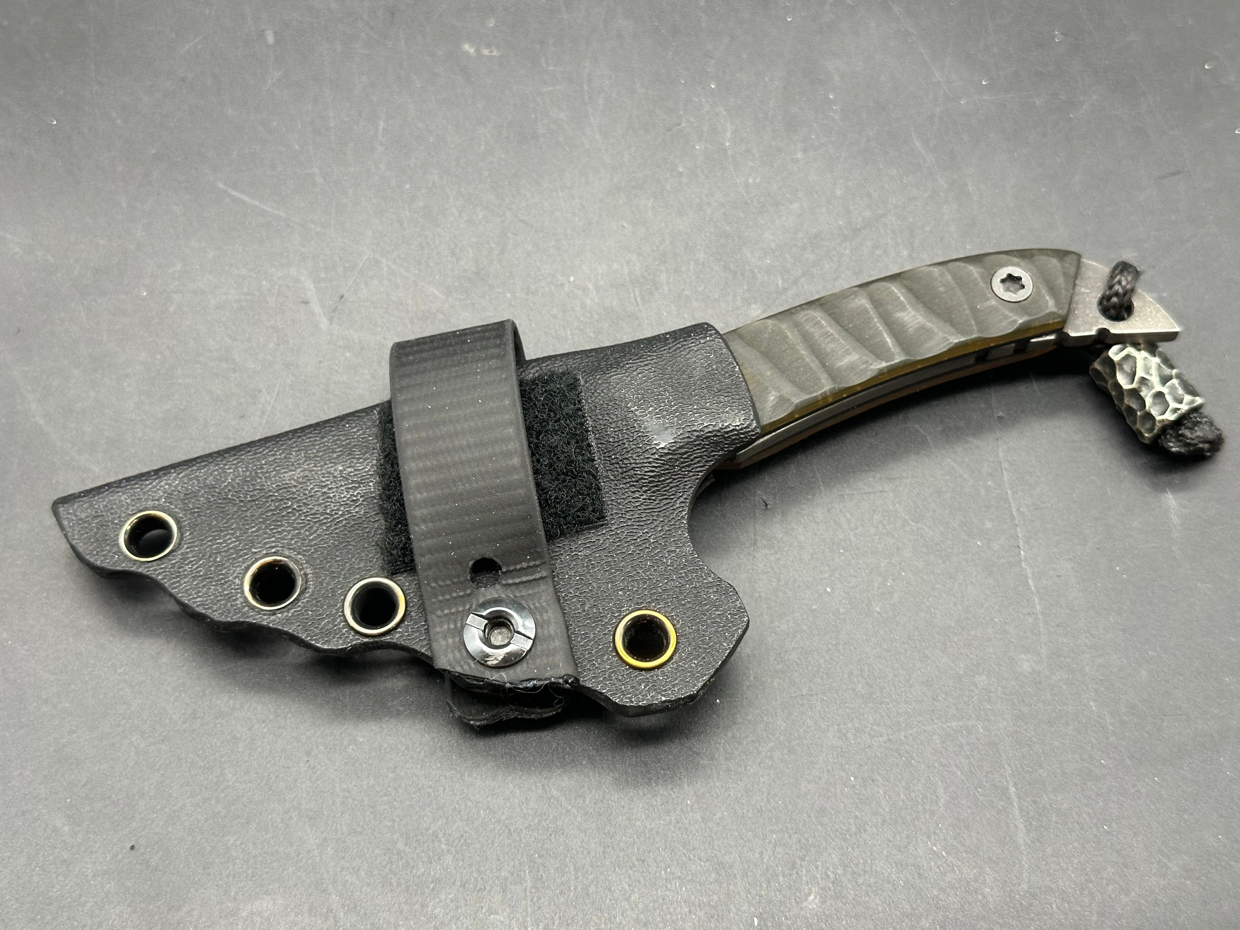 Jason Grant(@brassbrigade) custom/ultem scales with black liners/5 and 3/4 inches overall length