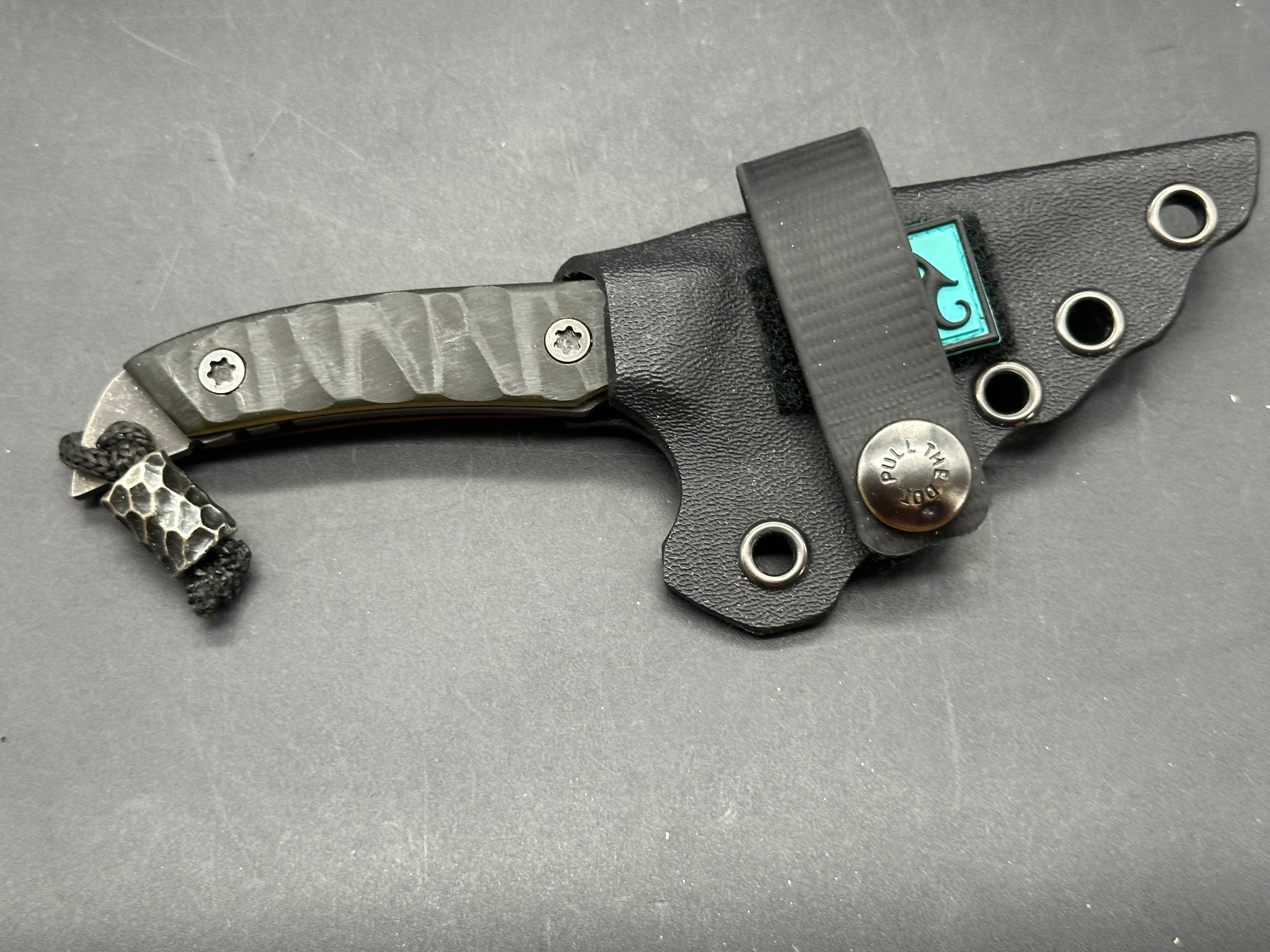 Jason Grant(@brassbrigade) custom/ultem scales with black liners/5 and 3/4 inches overall length