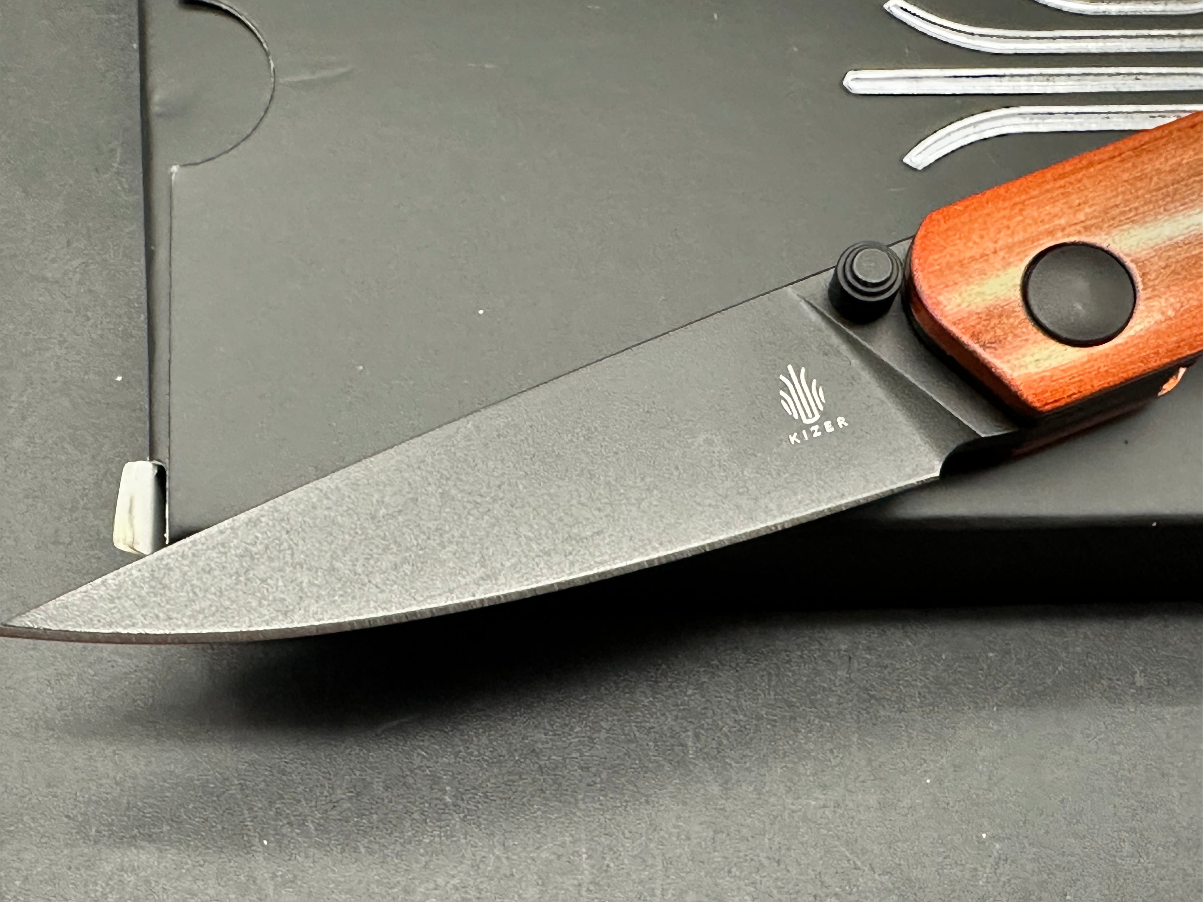 Kizer Shot Folding Knife Copper Aluminum Handle 154CM Plain Edge
