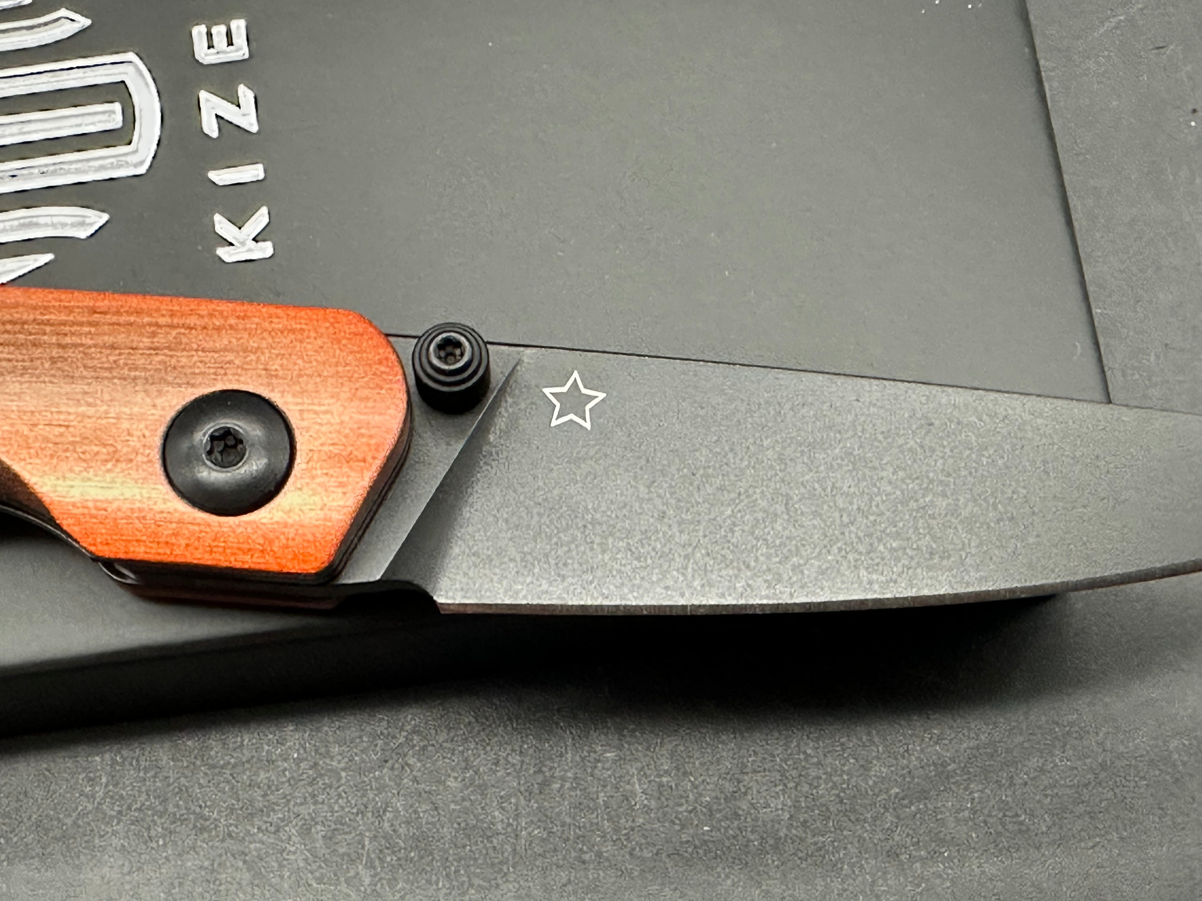 Kizer Shot Folding Knife Copper Aluminum Handle 154CM Plain Edge