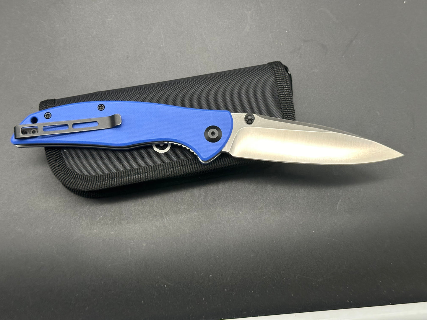 CIVIVI GOVERNOR LINER LOCK POCKET KNIFE BLUE G10 HANDLE PLAIN D2 BLADE C911B