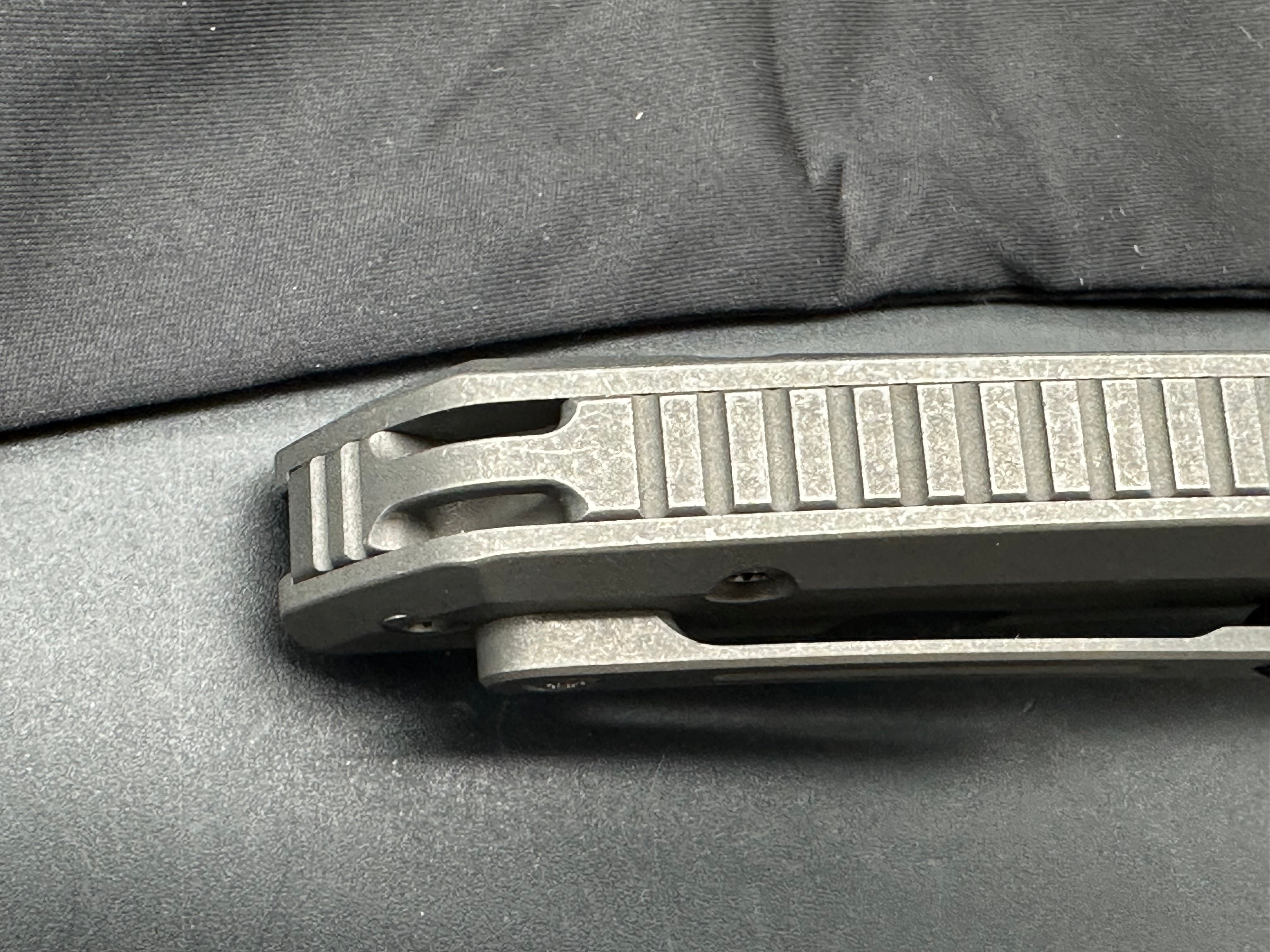 Reate Epoch #072/400, Dark Stonewashed CTS-204P Blade, Dark Stonewashed Ti Handles with Mokuti Inlay