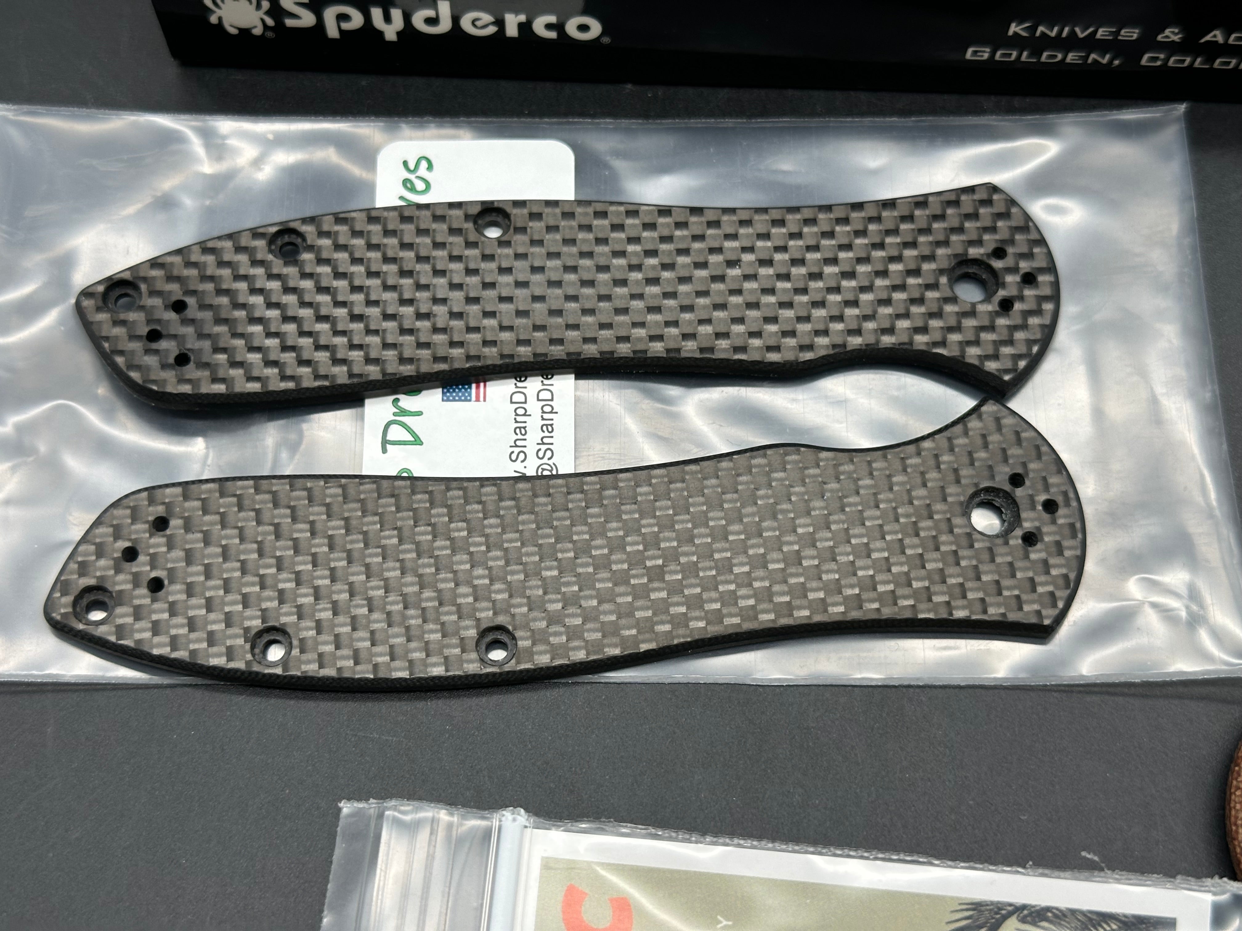 Spyderco Gail Bradley 2, gold dark matter scales Plus original scales