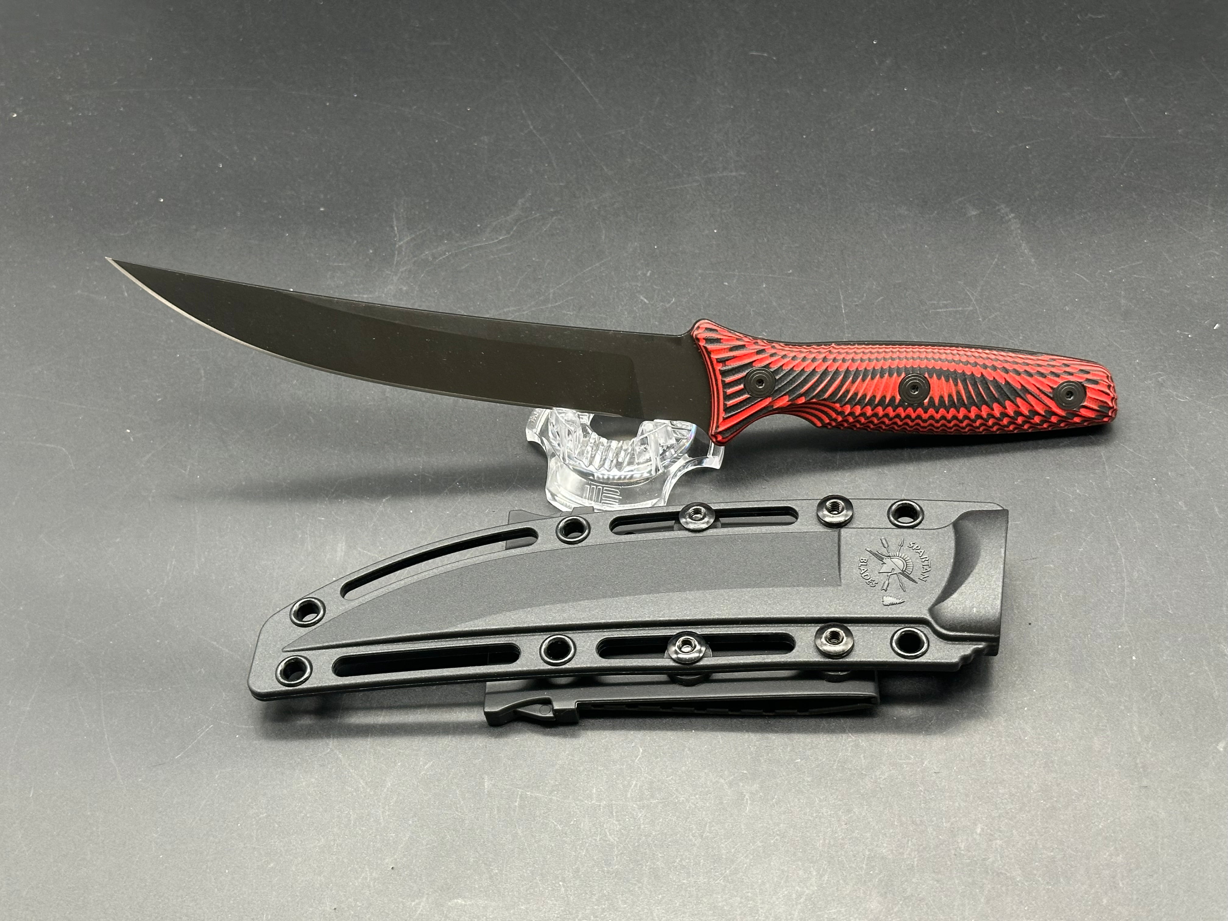 Spartan Ronin Torii Fixed Blade knife Red/Black G10