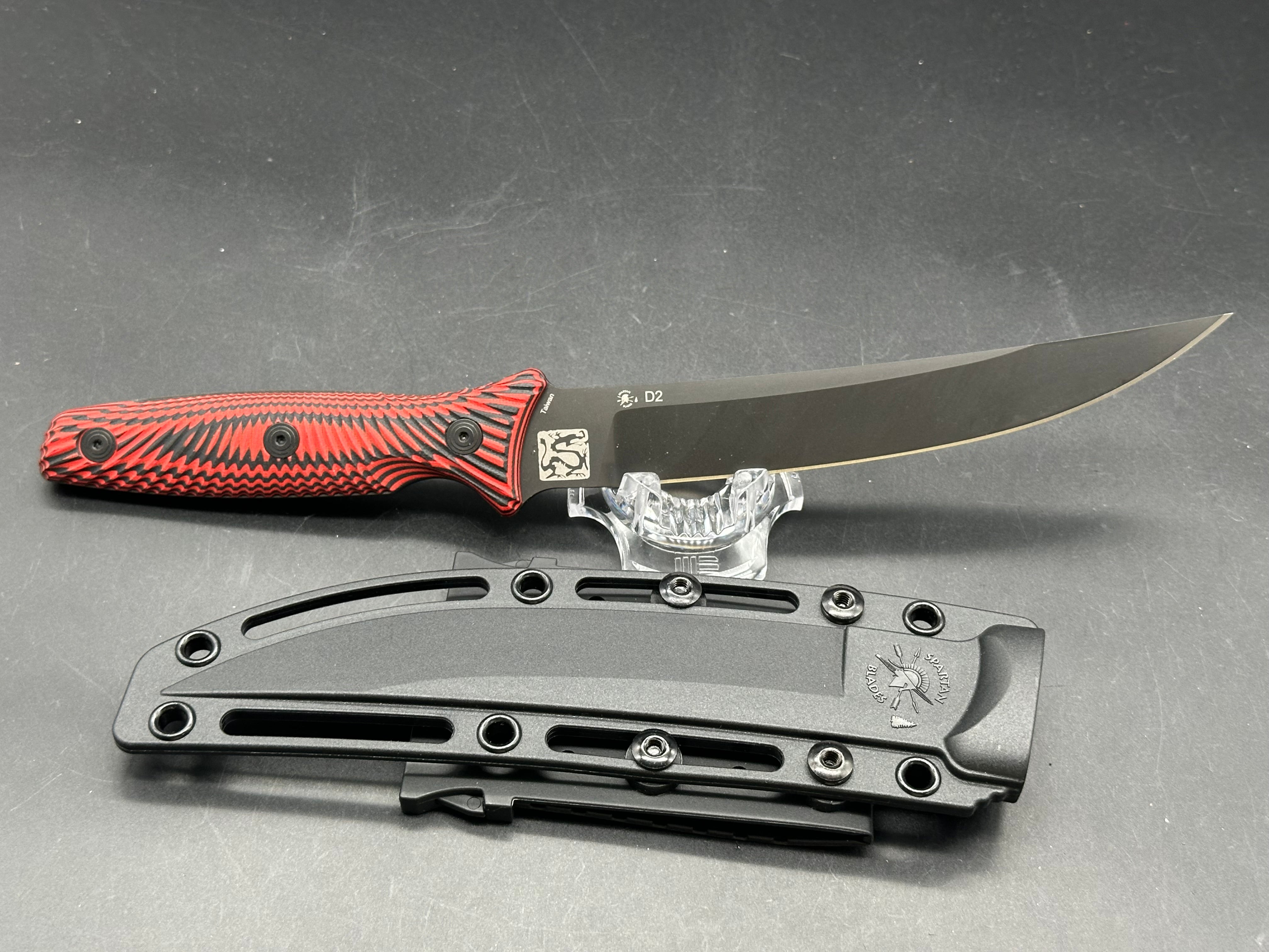 Spartan Ronin Torii Fixed Blade knife Red/Black G10