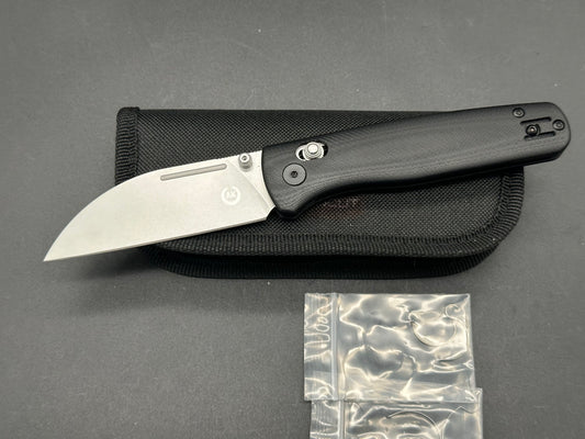 Asher Wharnie Crossbar, 3.2" M390 Blade with Black G10 Handle