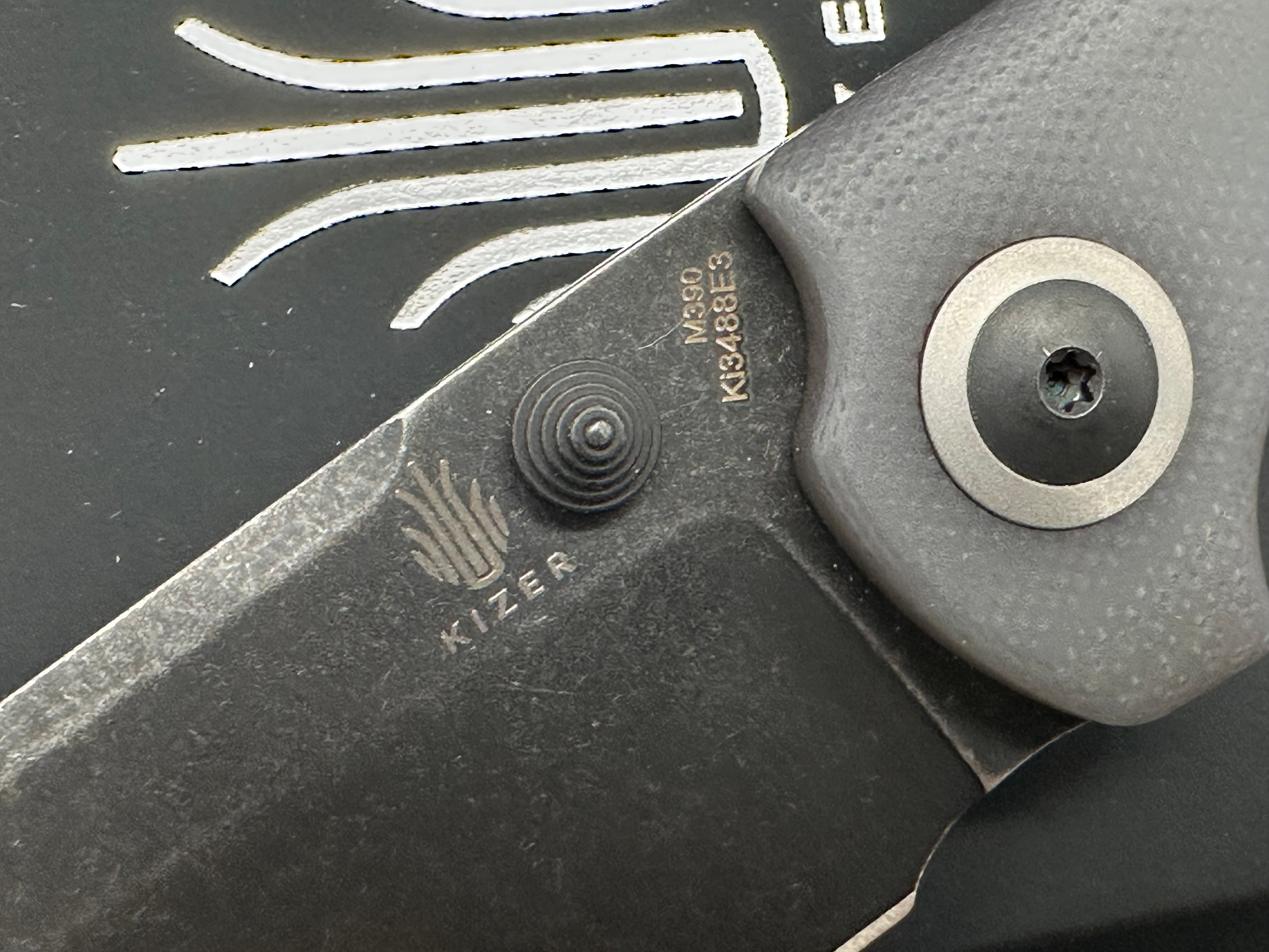 Kizer Mini Sheepdog Way of Knife & EDC Gearhouse Exclusive (Ki3488E3), Blackwashed M390 Blade