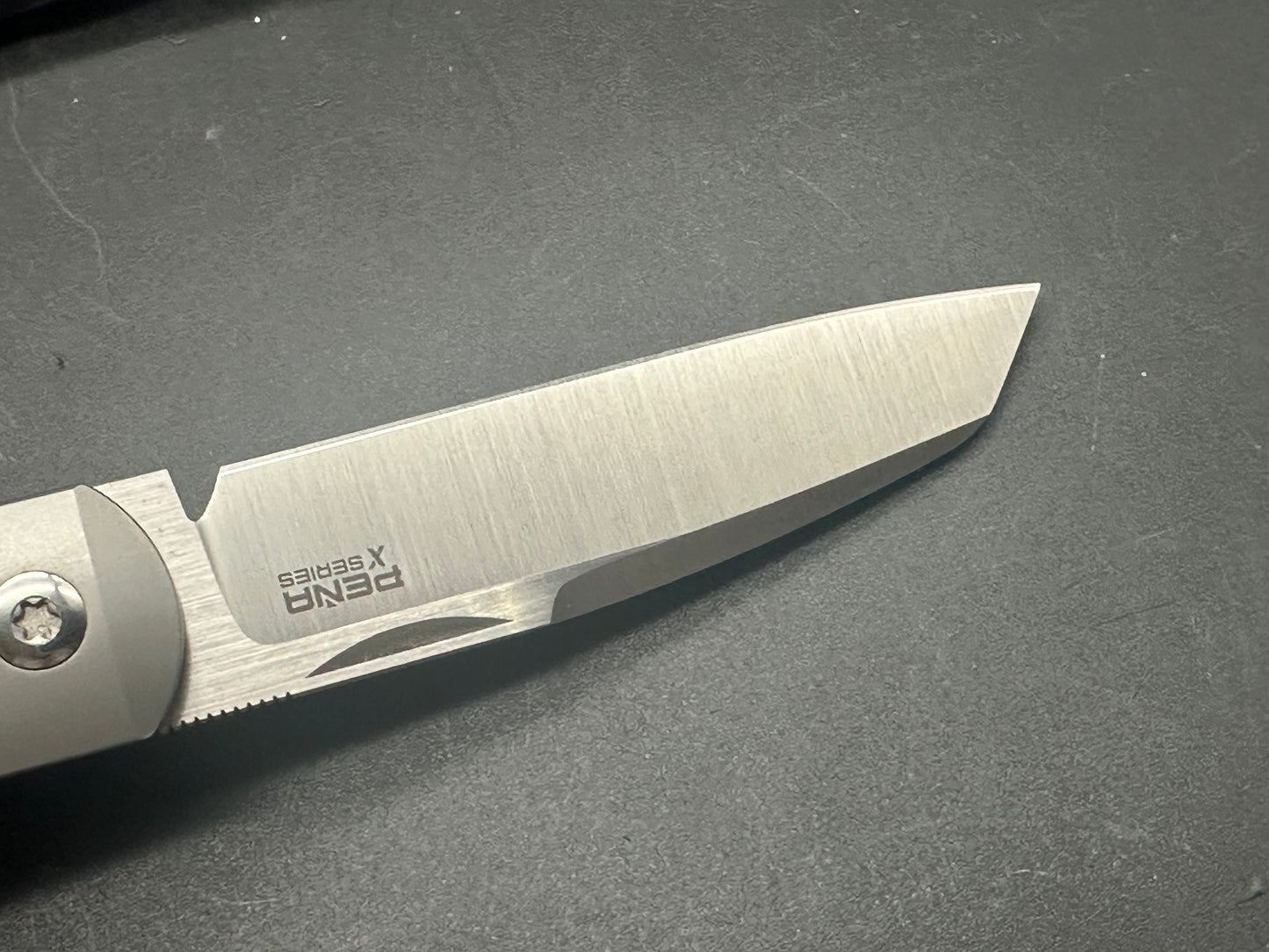 Pena Knives X-Series Apache Front Flipper Knife Natural Micarta
