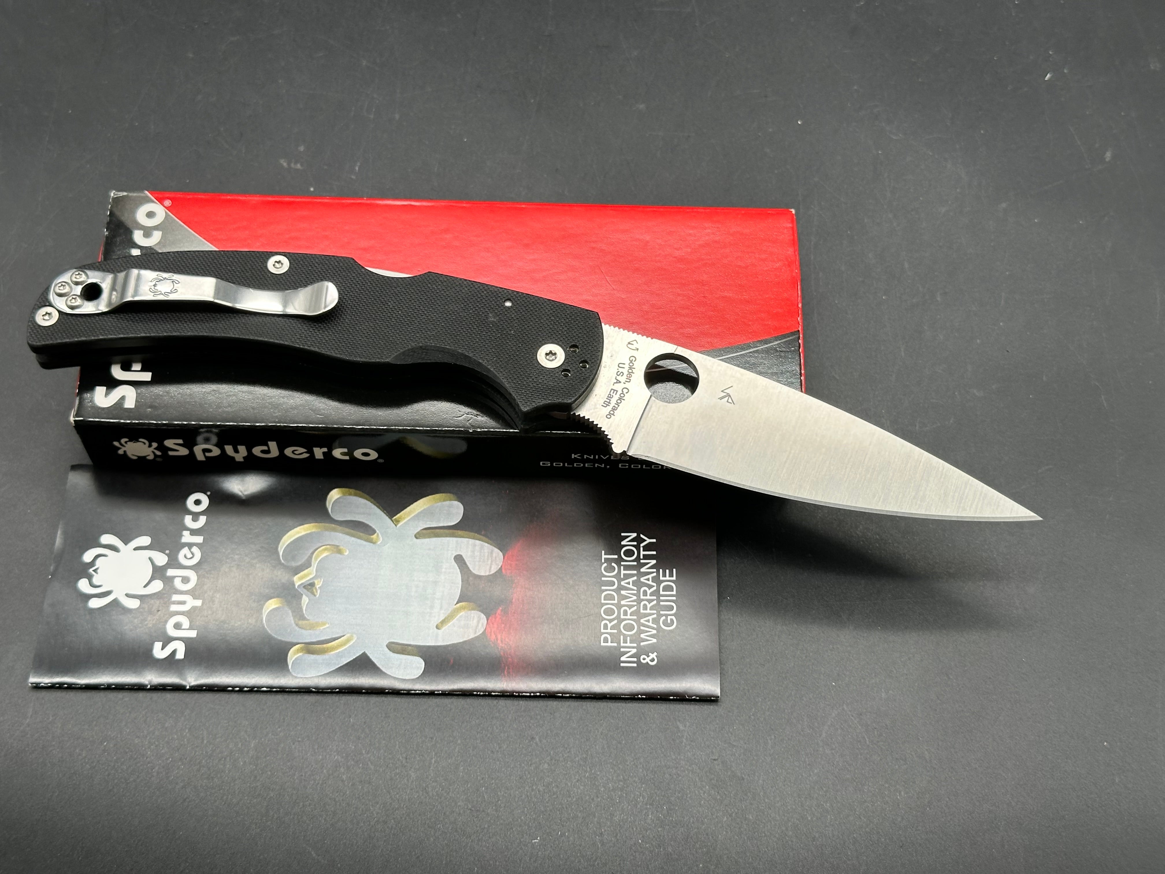 Spyderco Native Chief black G10 handle