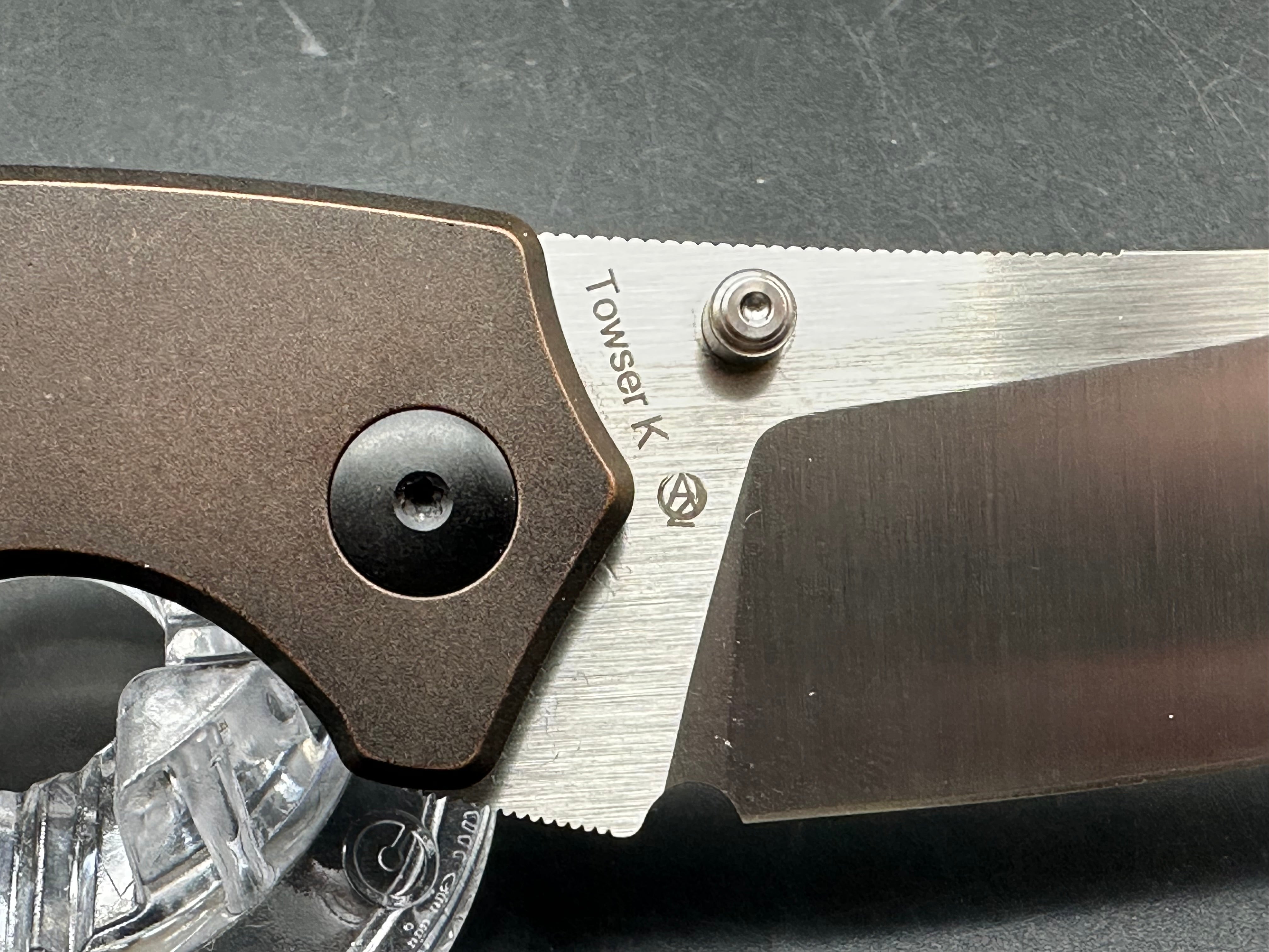 Kizer Azo Towser K Liner Lock Knife Copper (3.5" Satin)