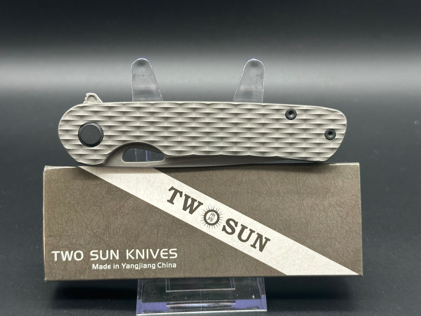 TwoSun TS328 Titanium handle w/M390 blade modded by knifemodders