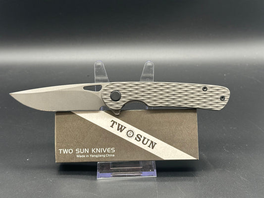 TwoSun TS328 Titanium handle w/M390 blade modded by knifemodders