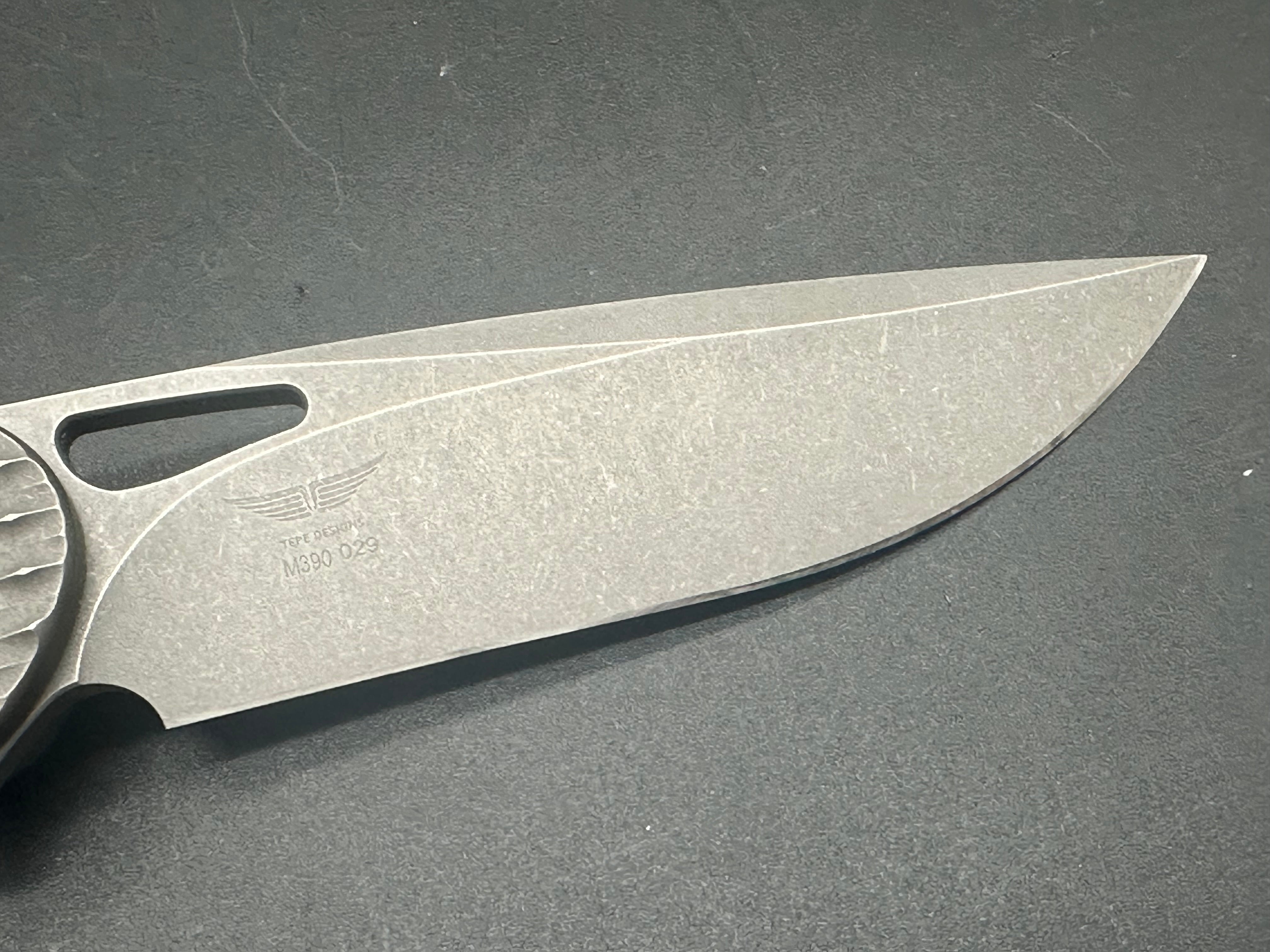 TwoSun TS328 Titanium handle w/M390 blade modded by knifemodders