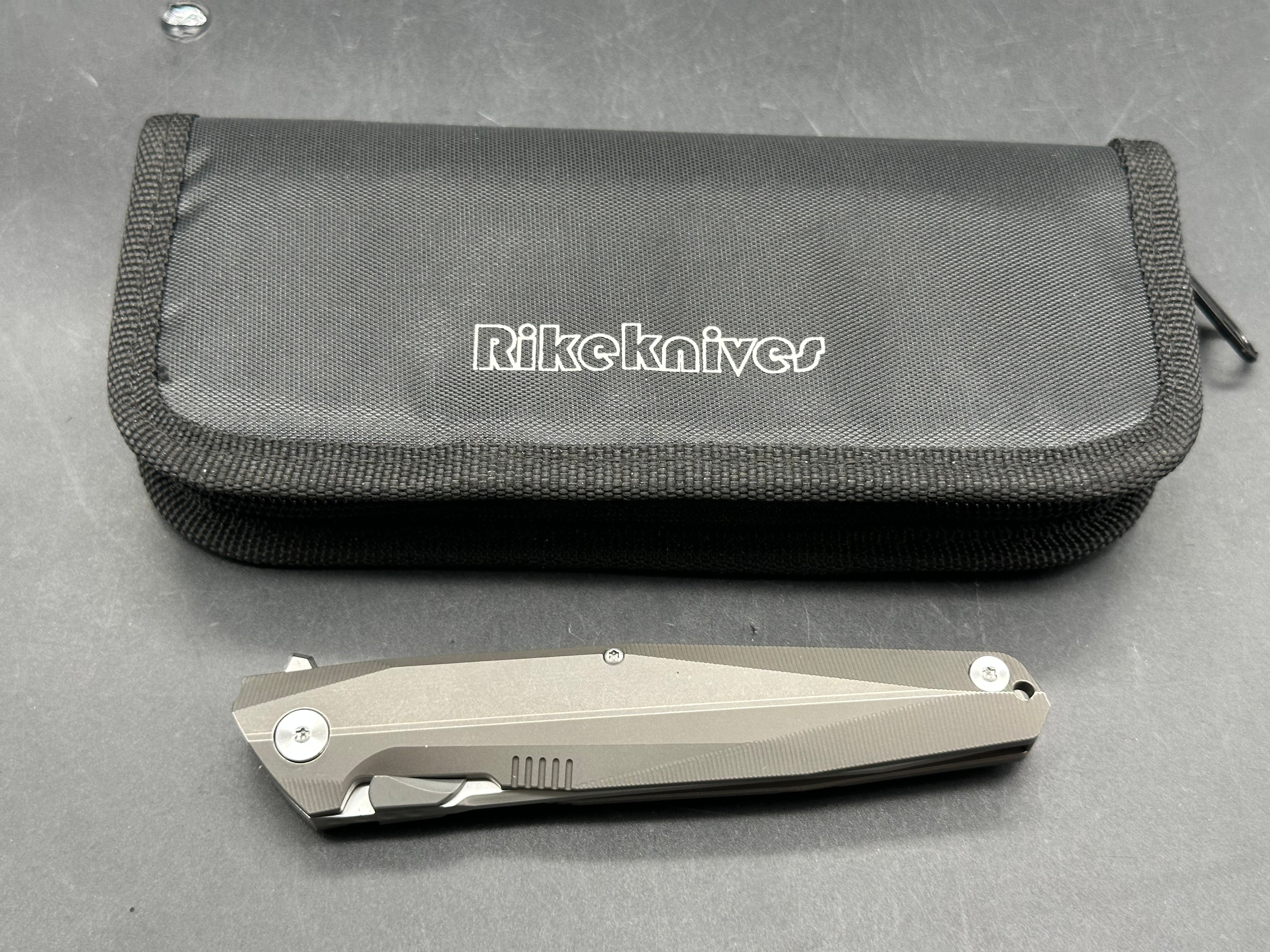 Rike 1507s 3.75 inch bead blasted CPM-S35VN blade