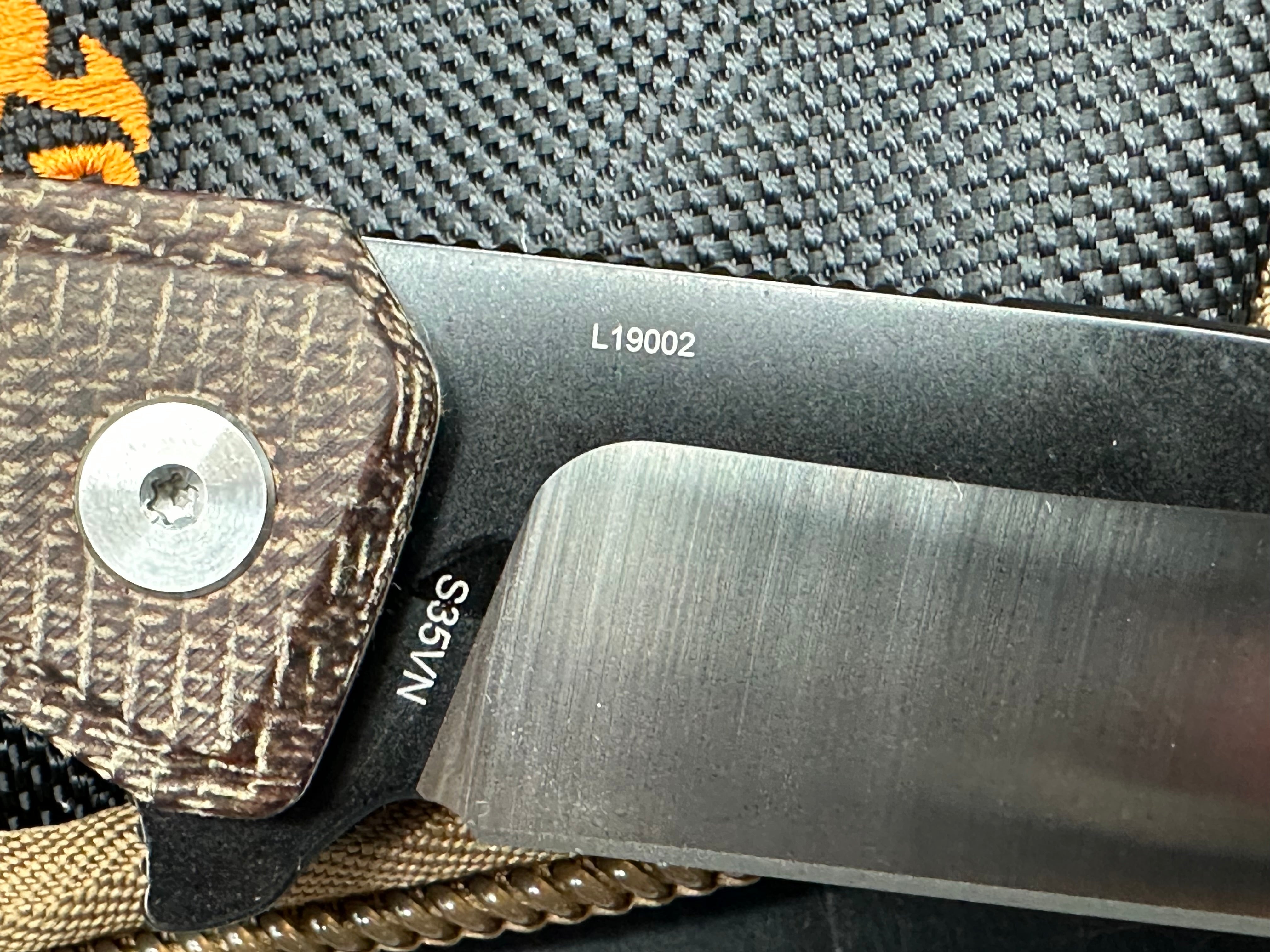 QSP Pelican 3.65 inch CPM-S35VN blade. Liner lock. Brown micarta handle