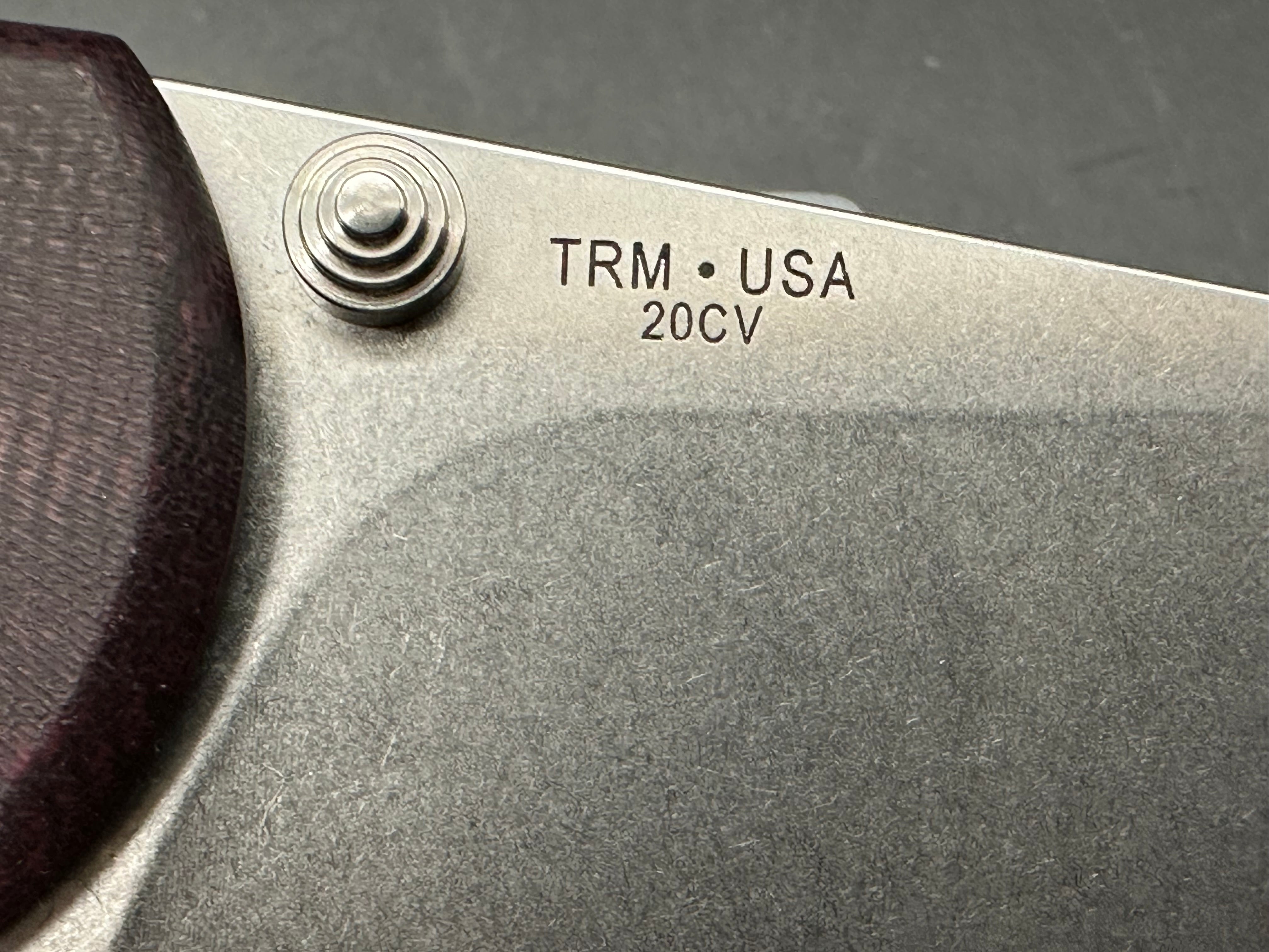 TRM Shadow 3D Concord Grape Micarta