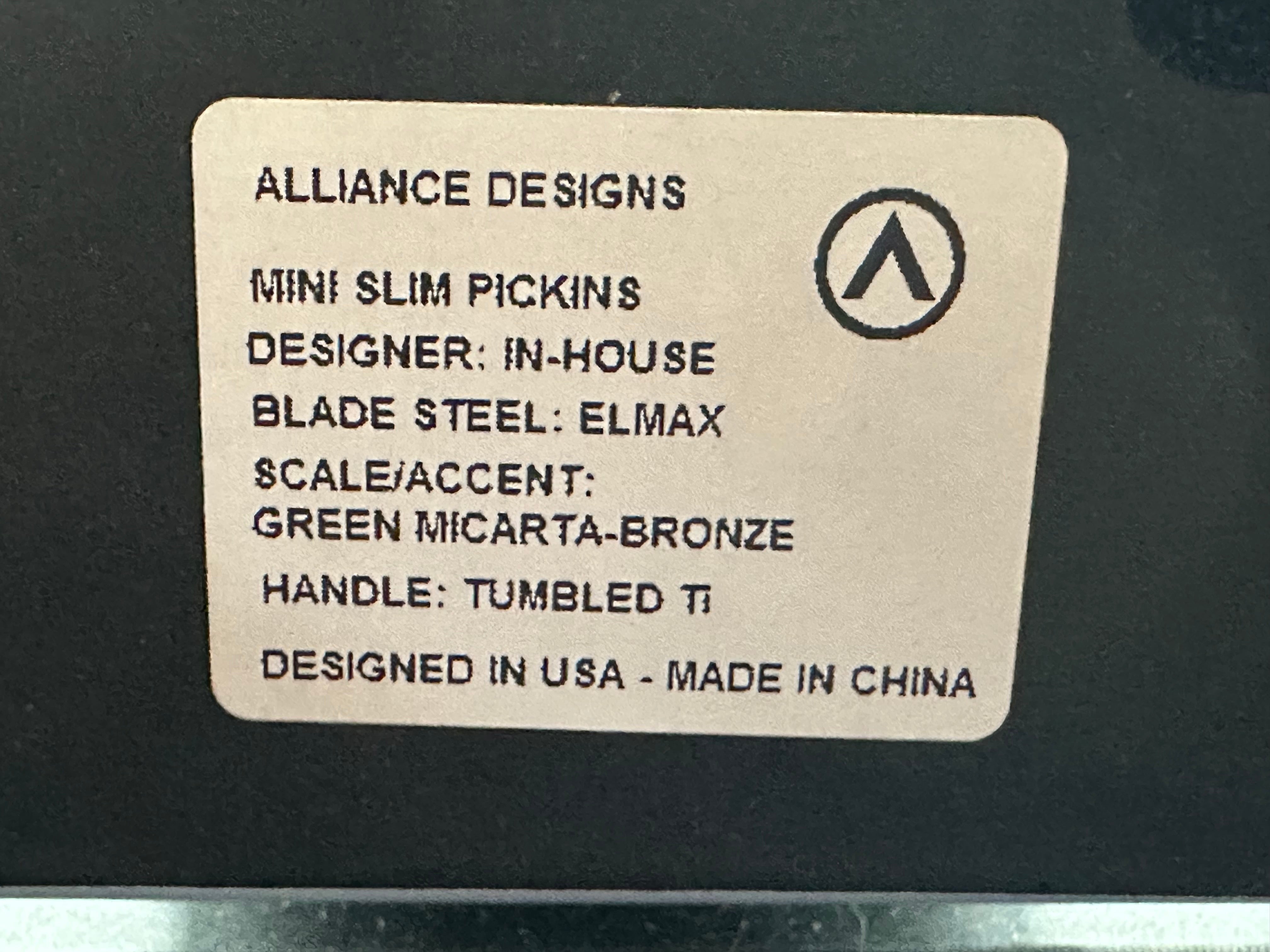 Alliance Designs Mini Slim Pickins (Micarta)