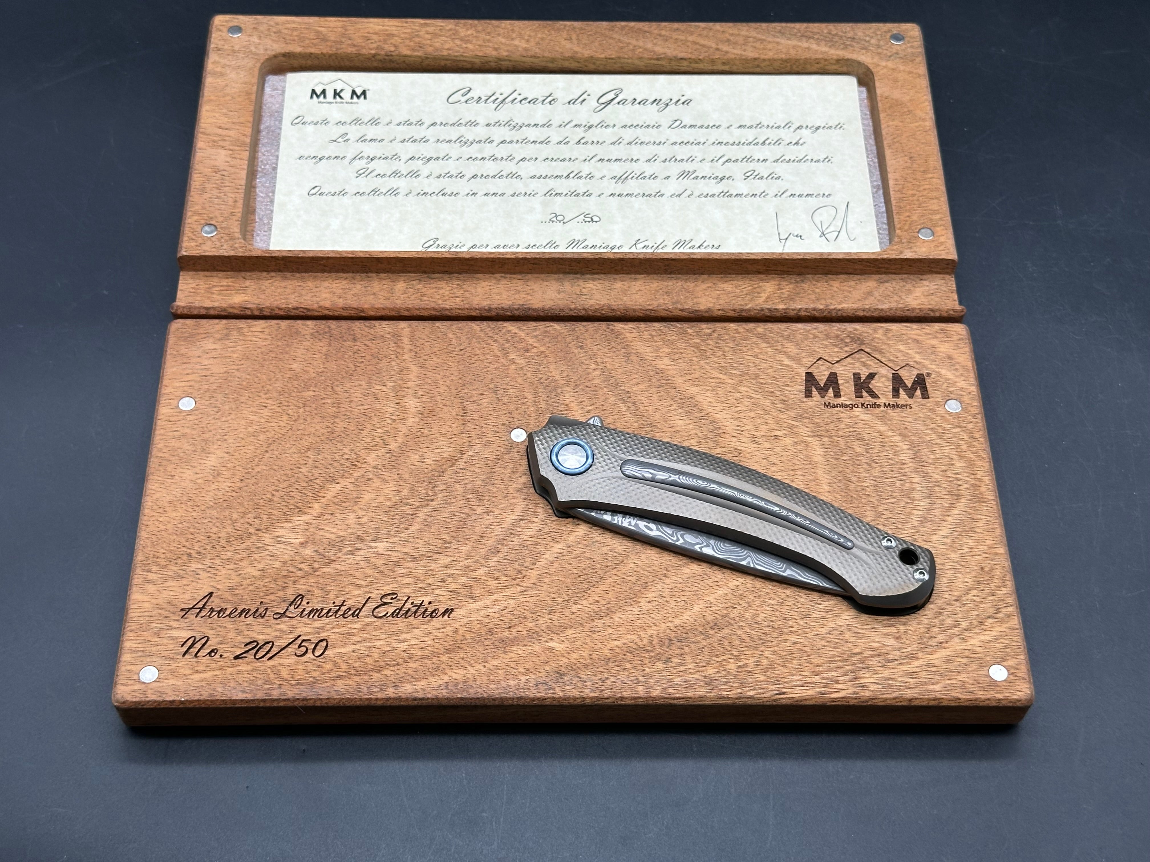 Maniago Knife Makers (MKM) Arvenis Limited Edition Designed by Lukas Burnley