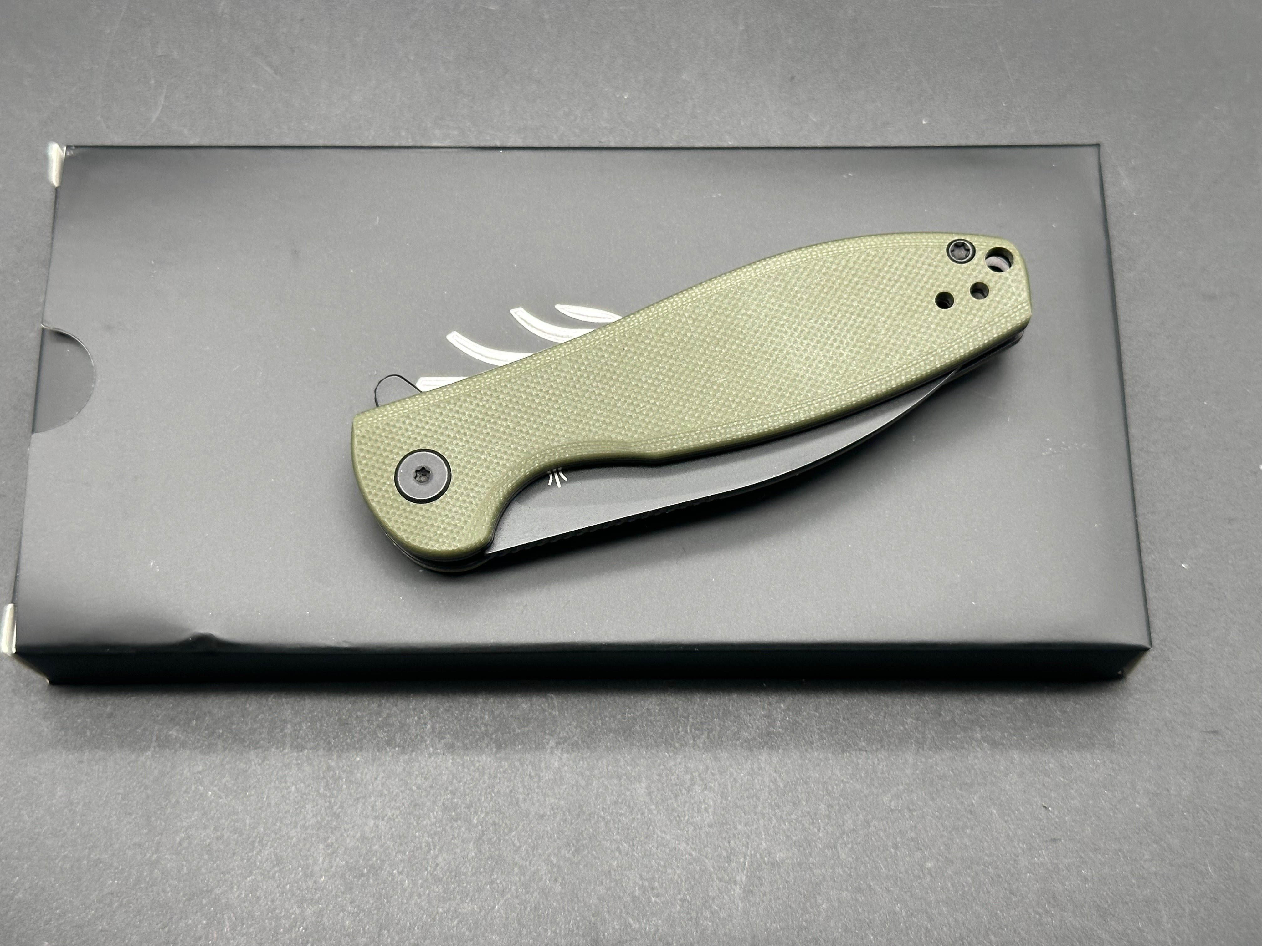 Kizer INFINITY NITRO-V black blade green G10